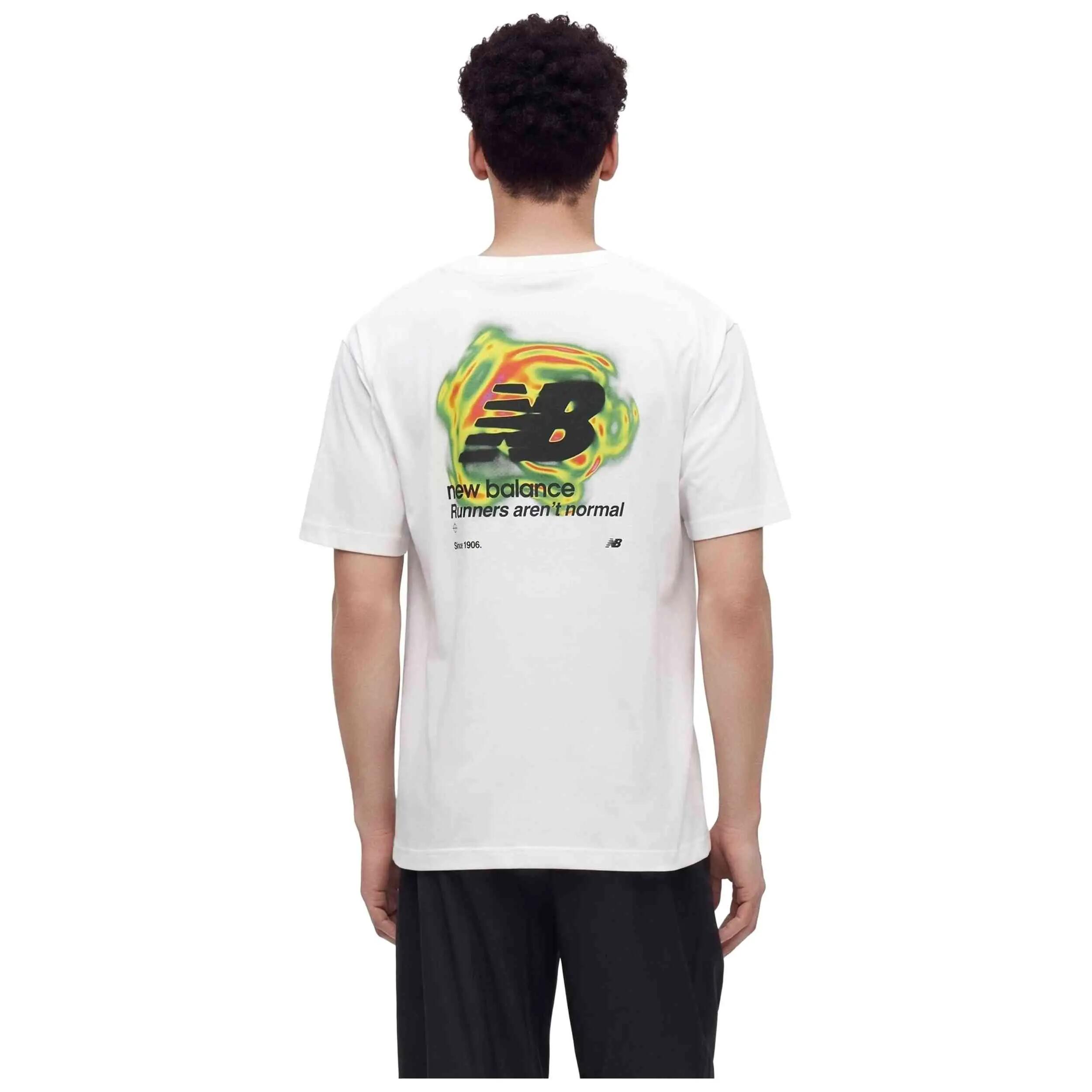Maglia a maniche corte New Balance modello MT6227JC_WT per uomini 4/4