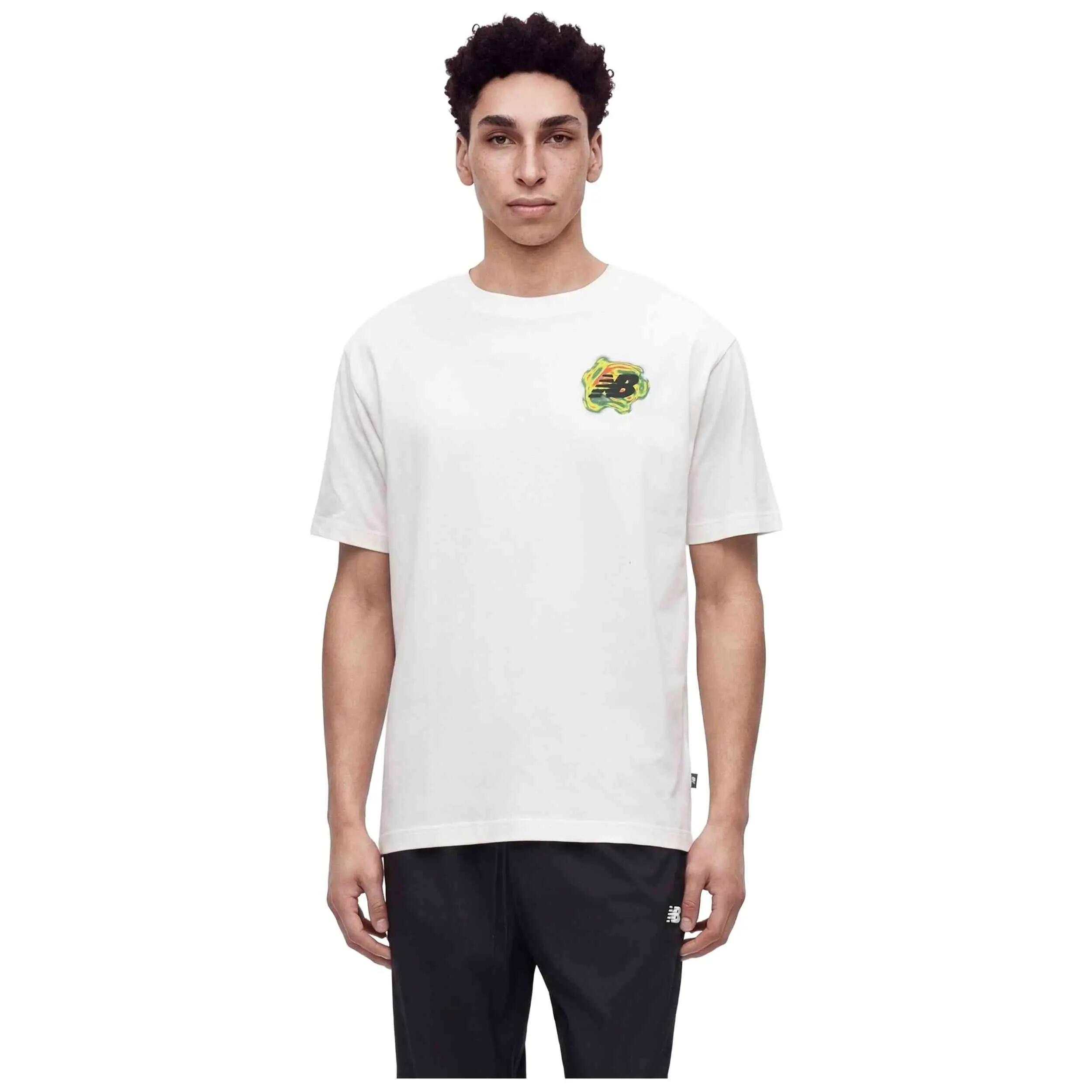 Maglia a maniche corte New Balance modello MT6227JC_WT per uomini 2/4