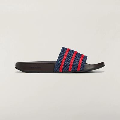 Heren badslippers adilette slides wales bonner night indigo scarlet