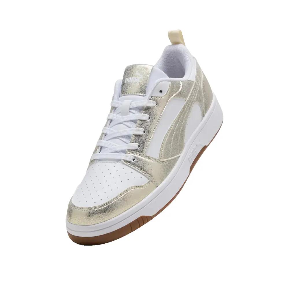 Scarpe PUMA Rebound V6 Low Metallic Whisper Bianco 6/6