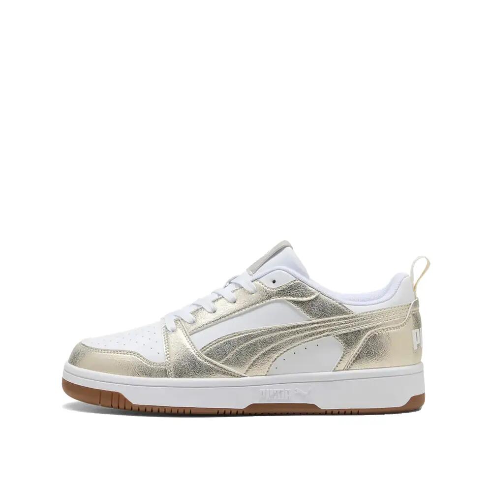 Scarpe PUMA Rebound V6 Low Metallic Whisper Bianco 3/6