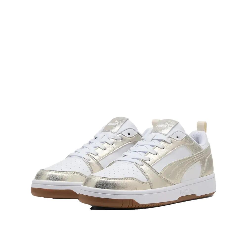 Scarpe PUMA Rebound V6 Low Metallic Whisper Bianco 2/6