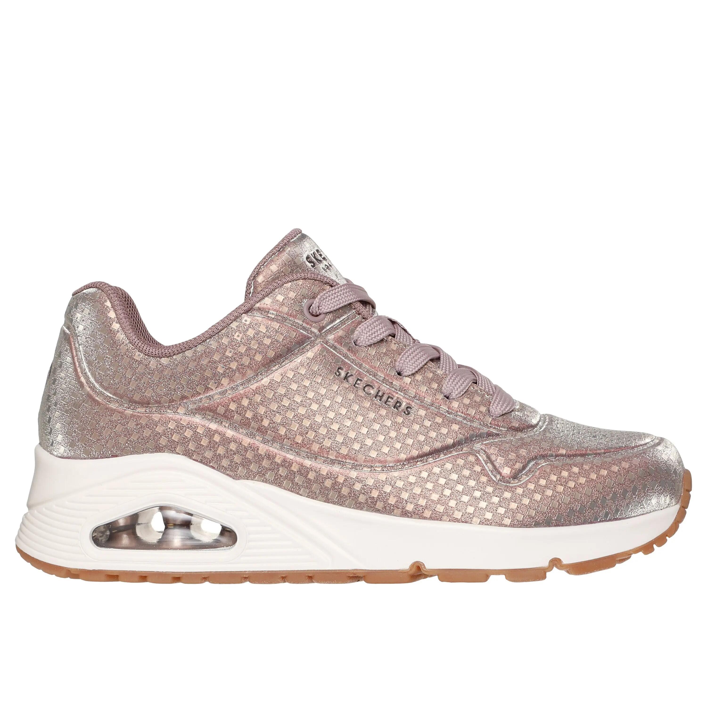 Sapatilhas Skechers Uno Disco Nite Rosa/Dourado 2/4