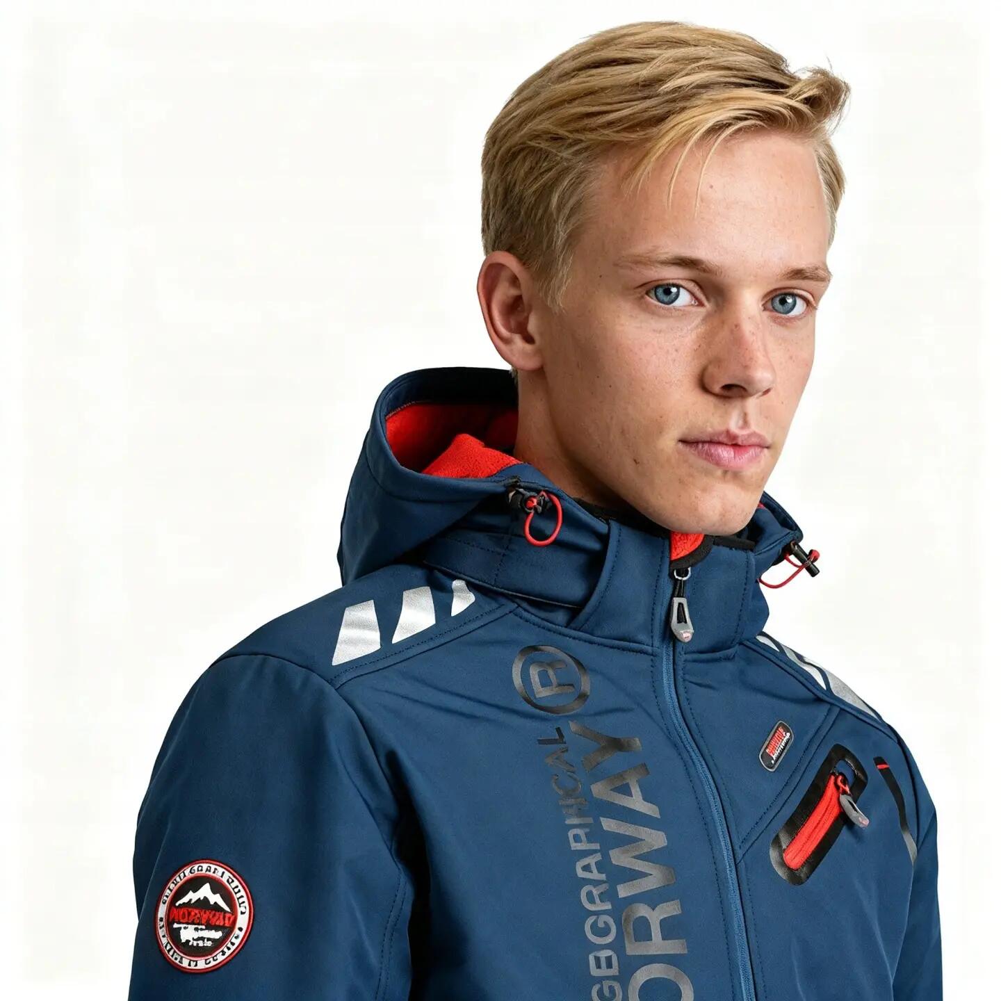 GEOGRAPHICAL NORWAY Softshell ROYAUTE DB NAVY RED MEN 068 (WY2001H GN Navy Tenis 5/8