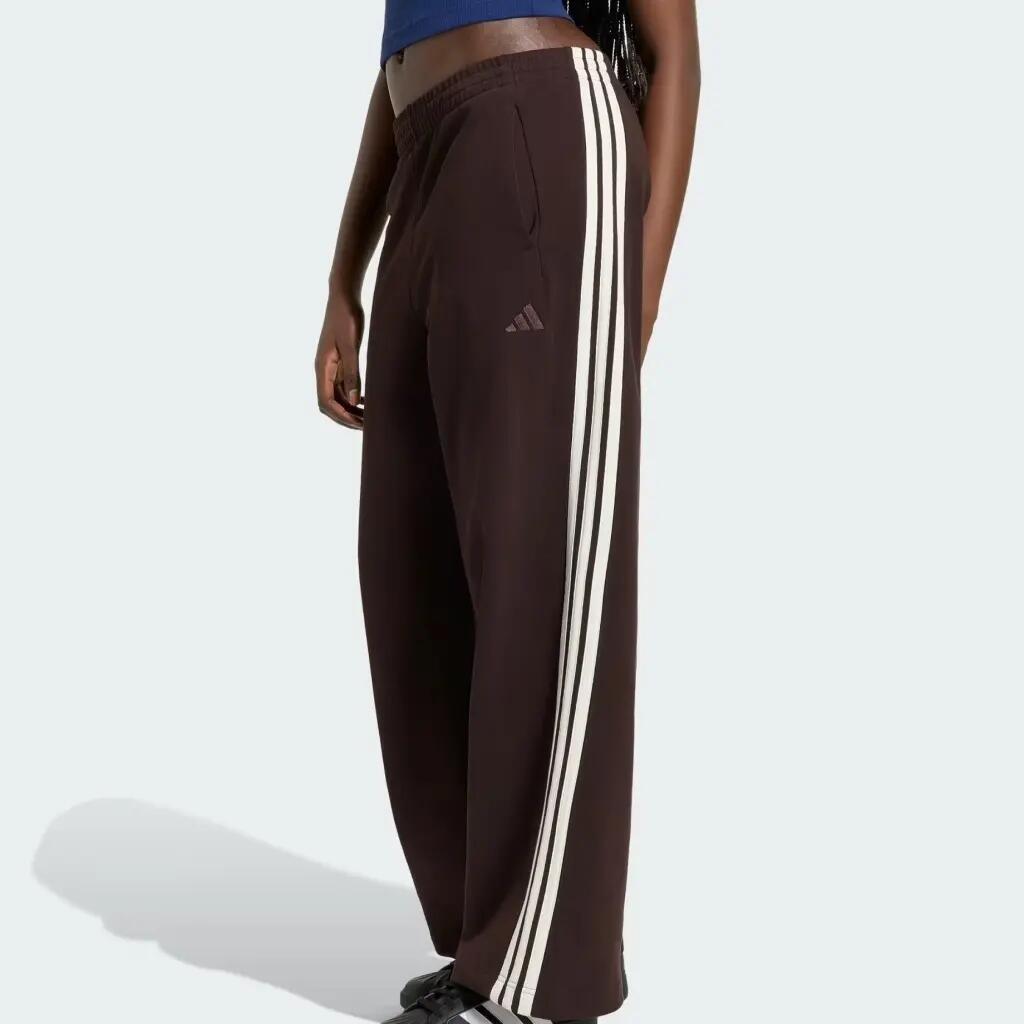 Pantalón de chándal ancho mujer adidas 3-Stripes 2/6