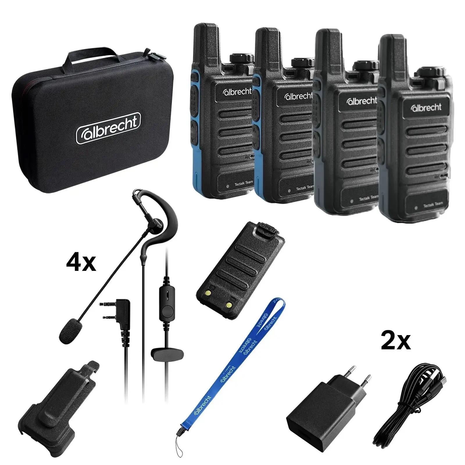 Albrecht Tectalk 4 Team - Talkie-walkie lot de 4 PMR446 sans licence 10 km IP55 2/5