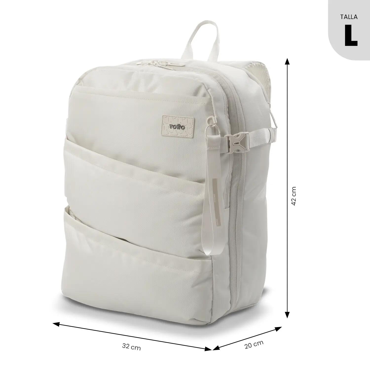 Totto Mochila viaje Crew Coconut Milk Poliéster 30 x 41 x 18 cm 2/5