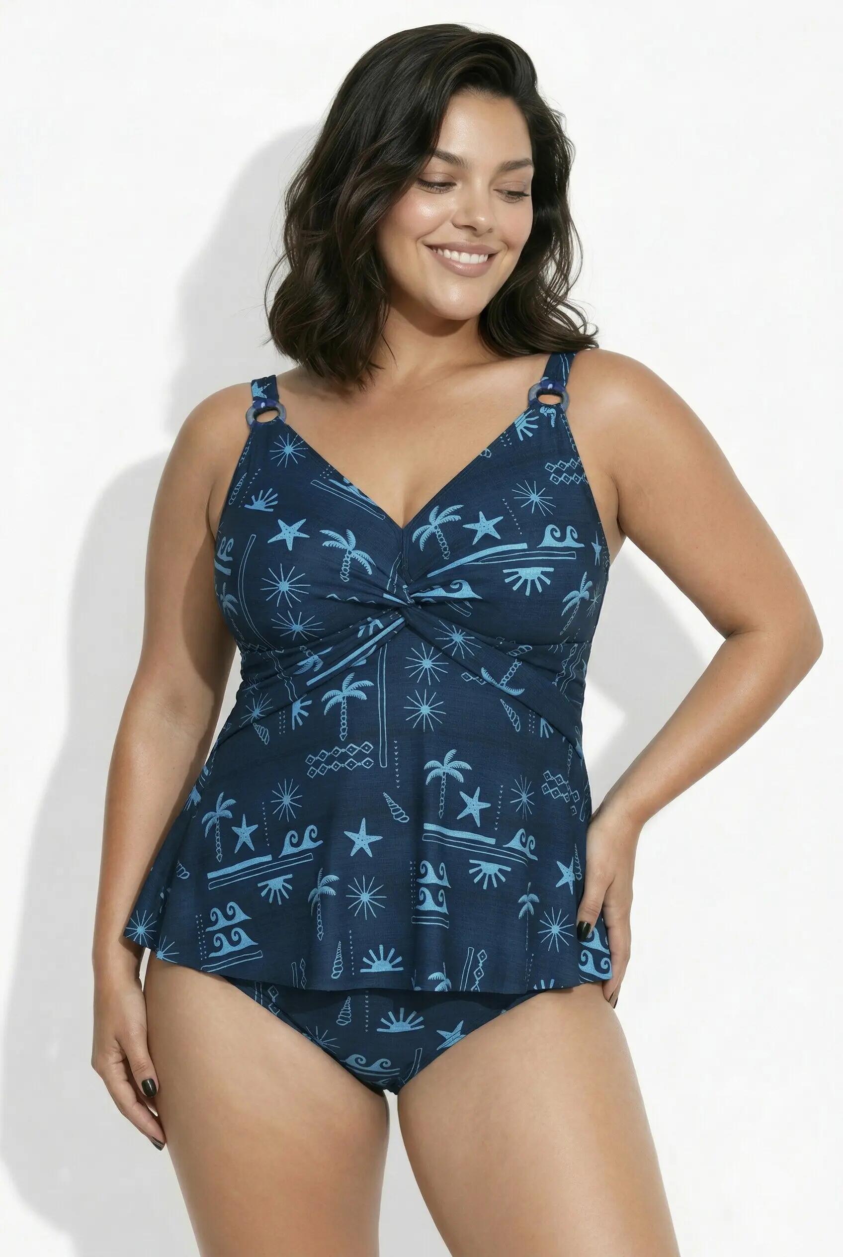 Damen Tankini Softcups Träger verstellbar recycelt 10/11