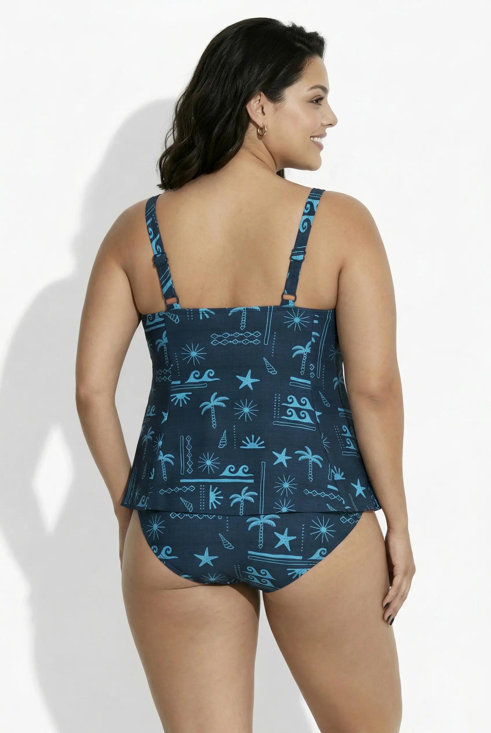 Damen Tankini Softcups Träger verstellbar recycelt 6/11