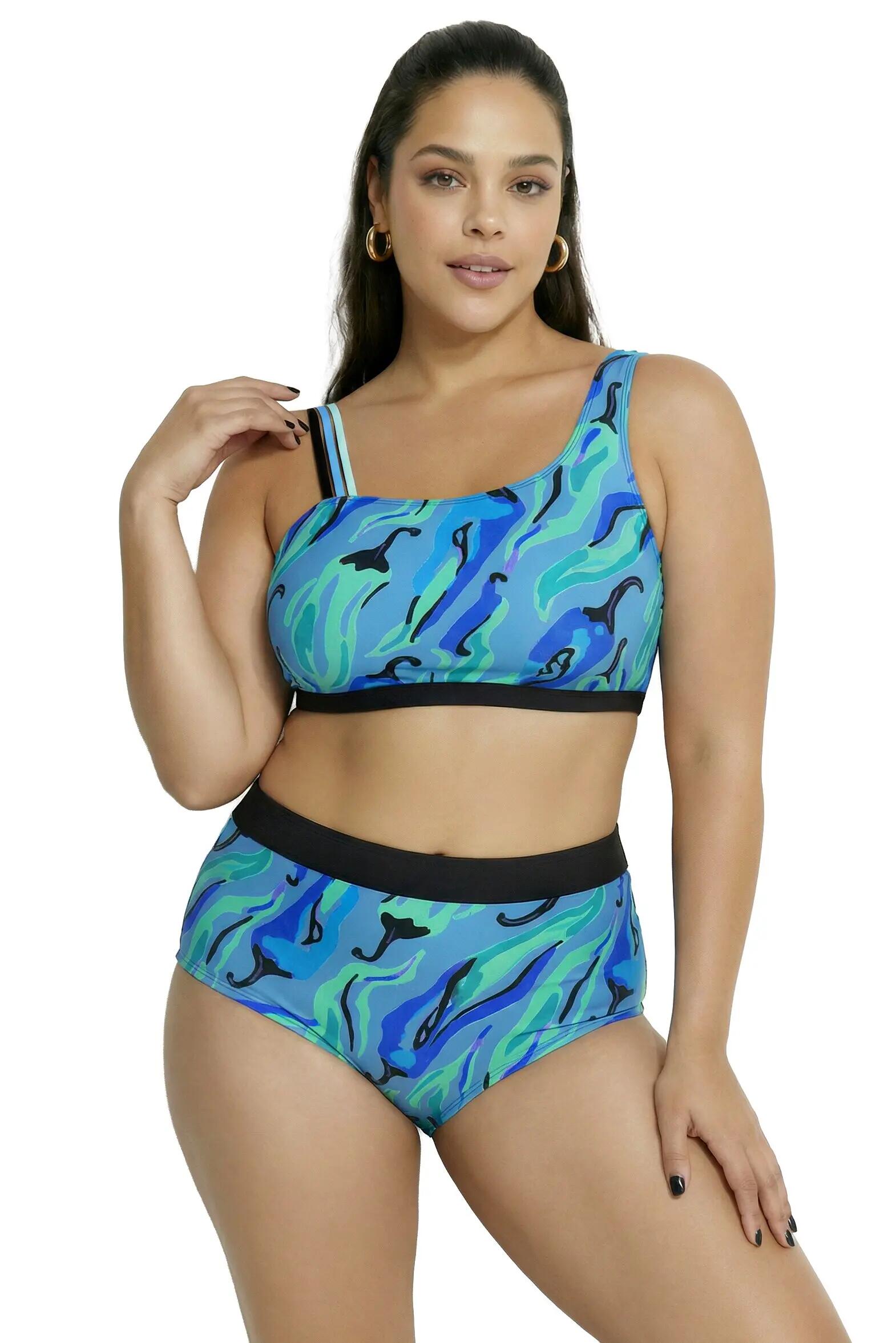 Dames Bikini chili's zachte cups driedelig schouderbandje gerecycled 4/10