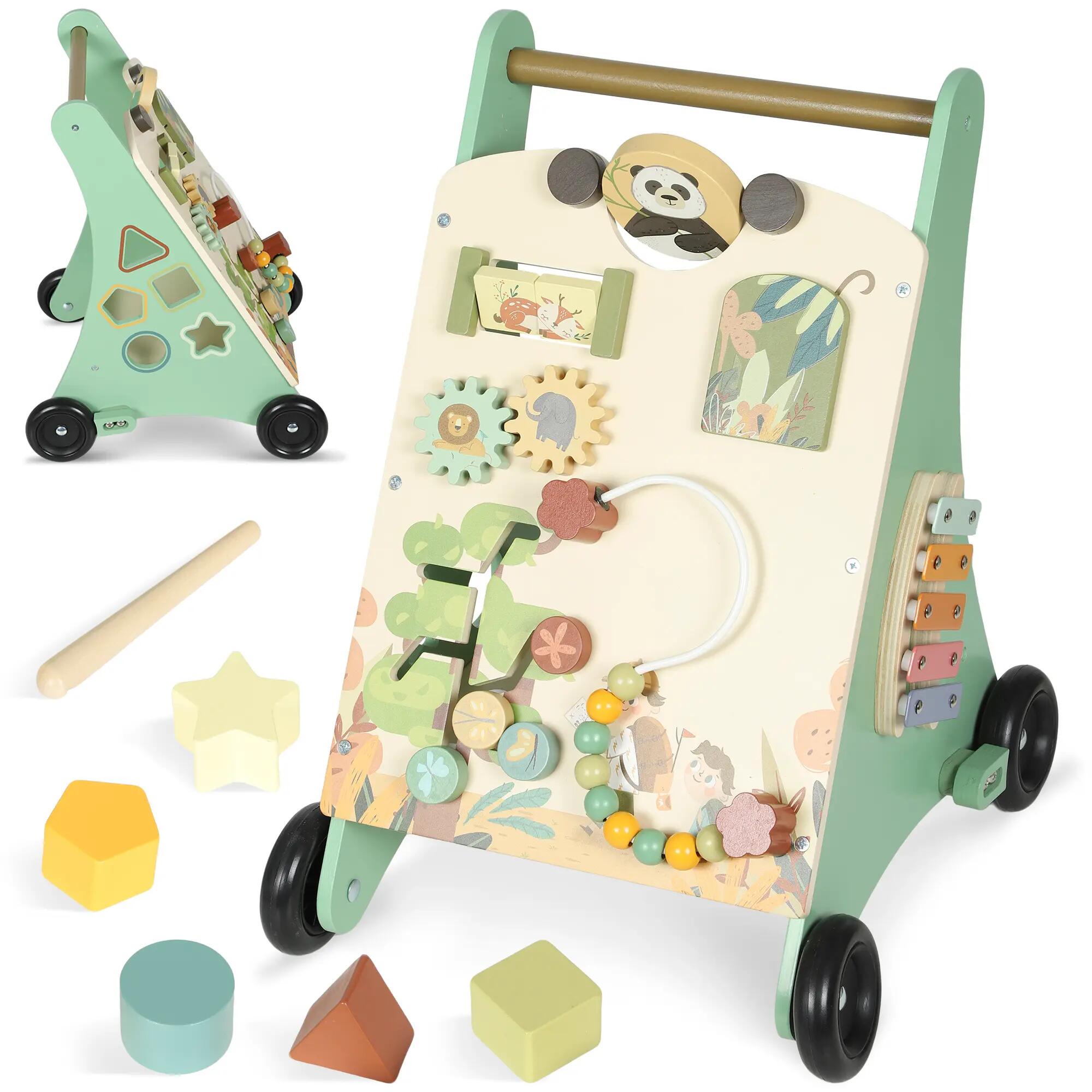 Chariot de marche multi-activités bois - trotteur bois - modèle jungle adventure 4/5