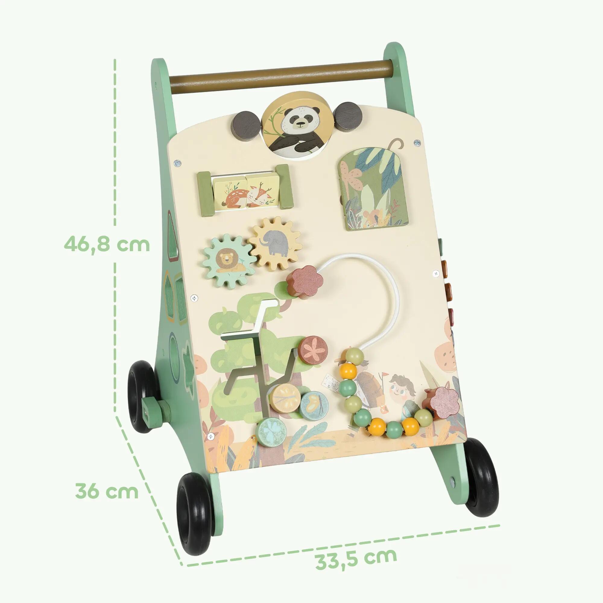 Chariot de marche multi-activités bois - trotteur bois - modèle jungle adventure 3/5