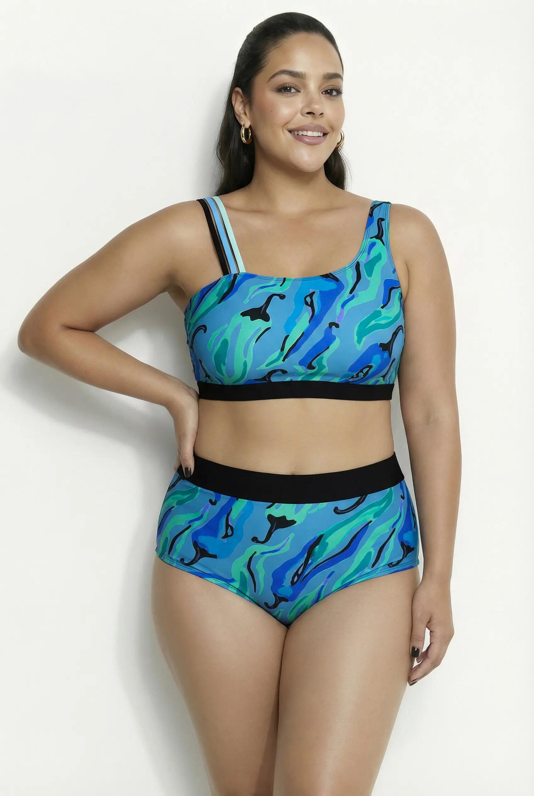 Dames Bikini chili's zachte cups driedelig schouderbandje gerecycled 9/10