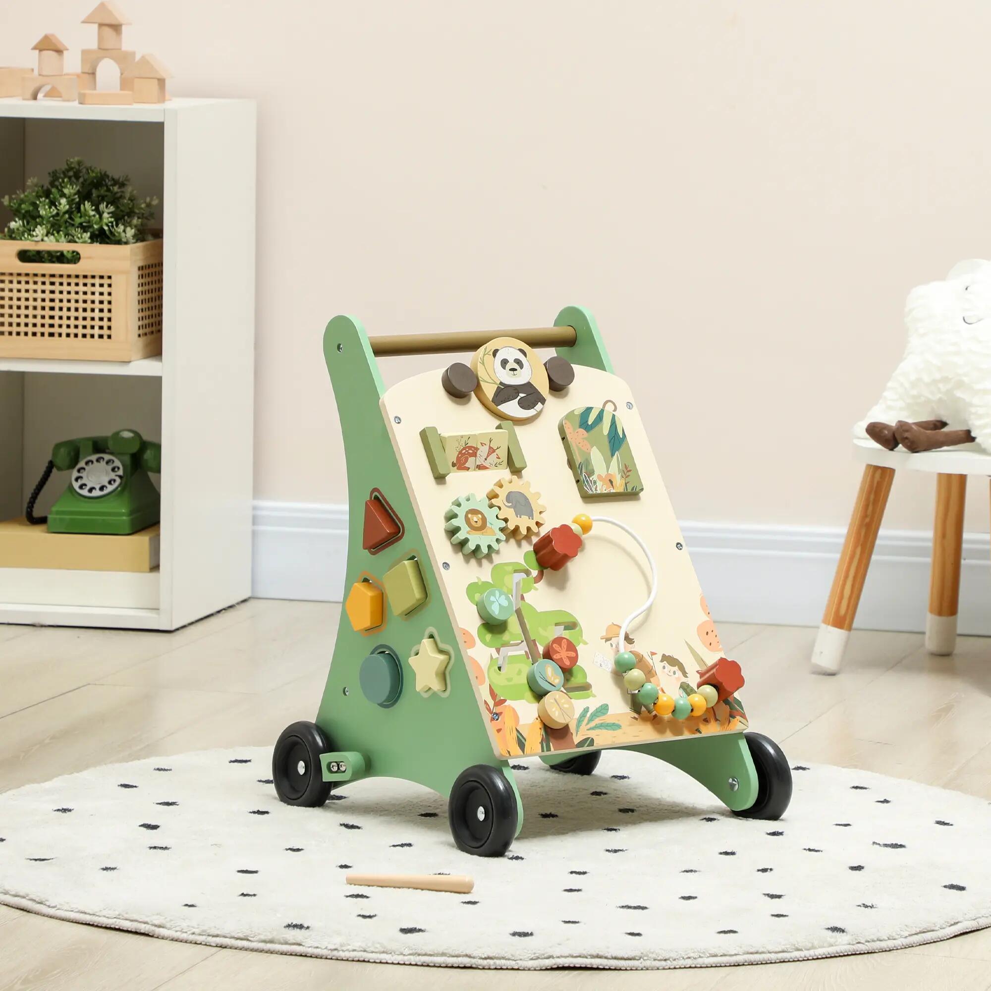 Chariot de marche multi-activités bois - trotteur bois - modèle jungle adventure 2/5