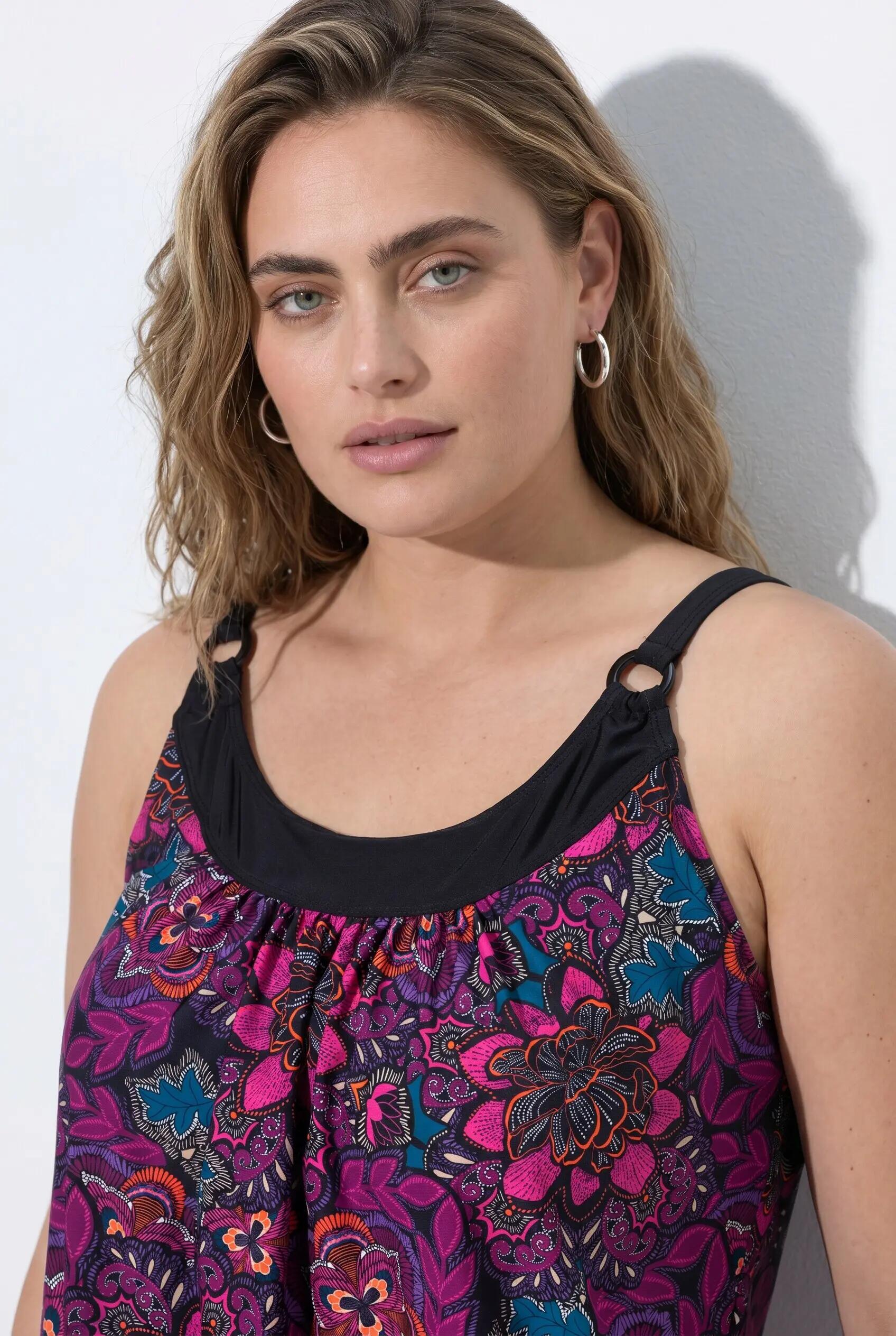 Damen Tankini gemustert Träger verstellbar recycelt 6/10