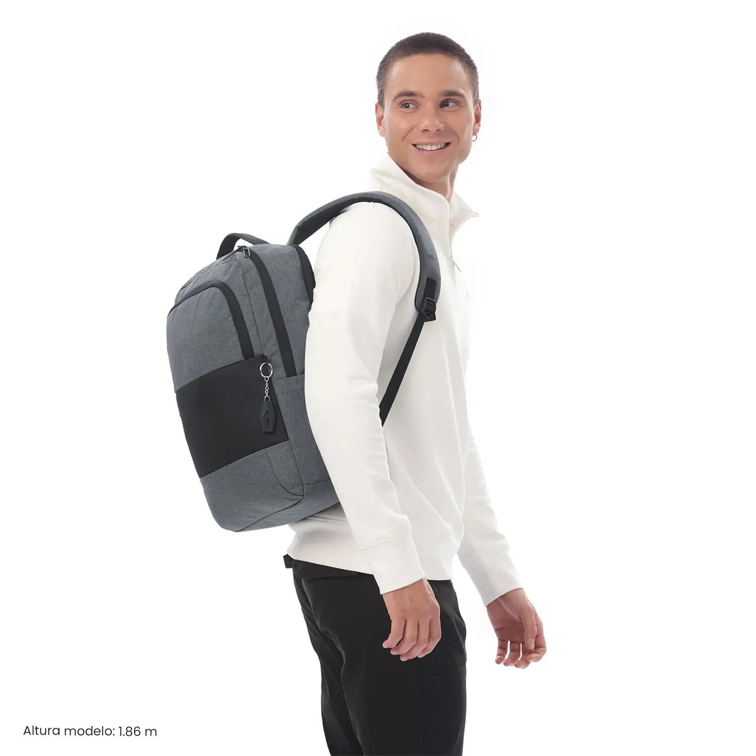 Totto Mochila ejecutiva Denver Grey/Black Poliéster 30 x 45 x 12 cm 2/5