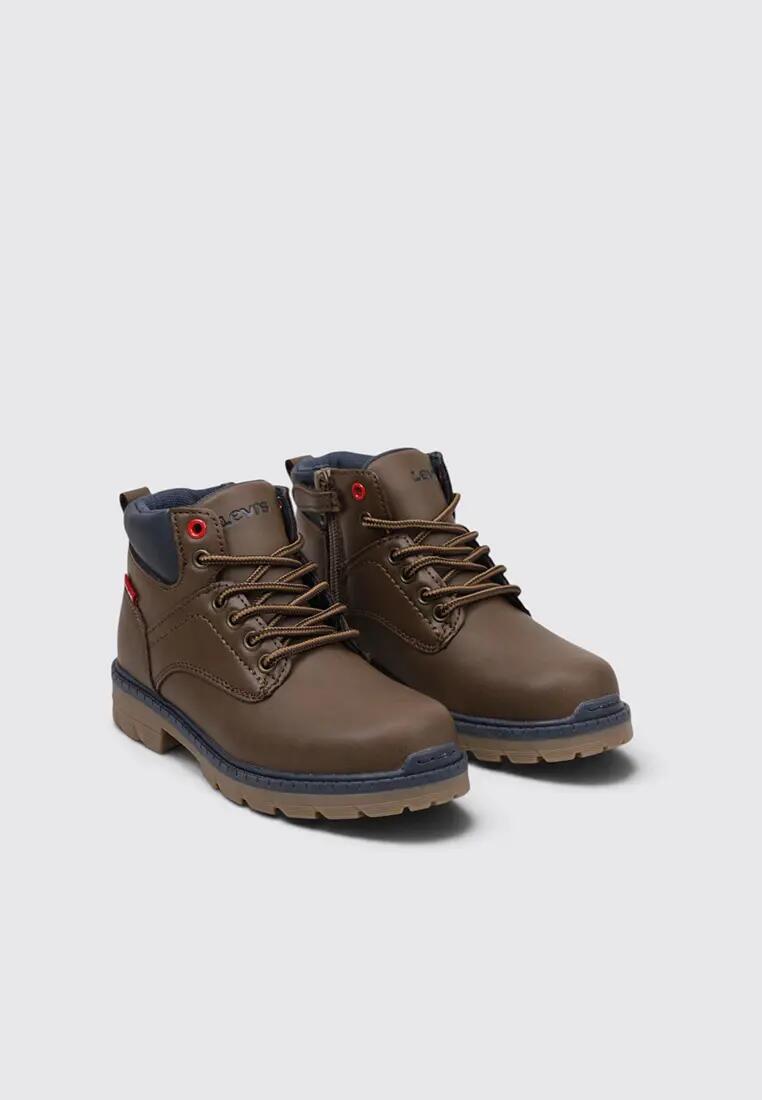 Bottes de randonnée - Garçon - Tige mi-haute, synthétiques - JAX PLUS - Marron 2/4