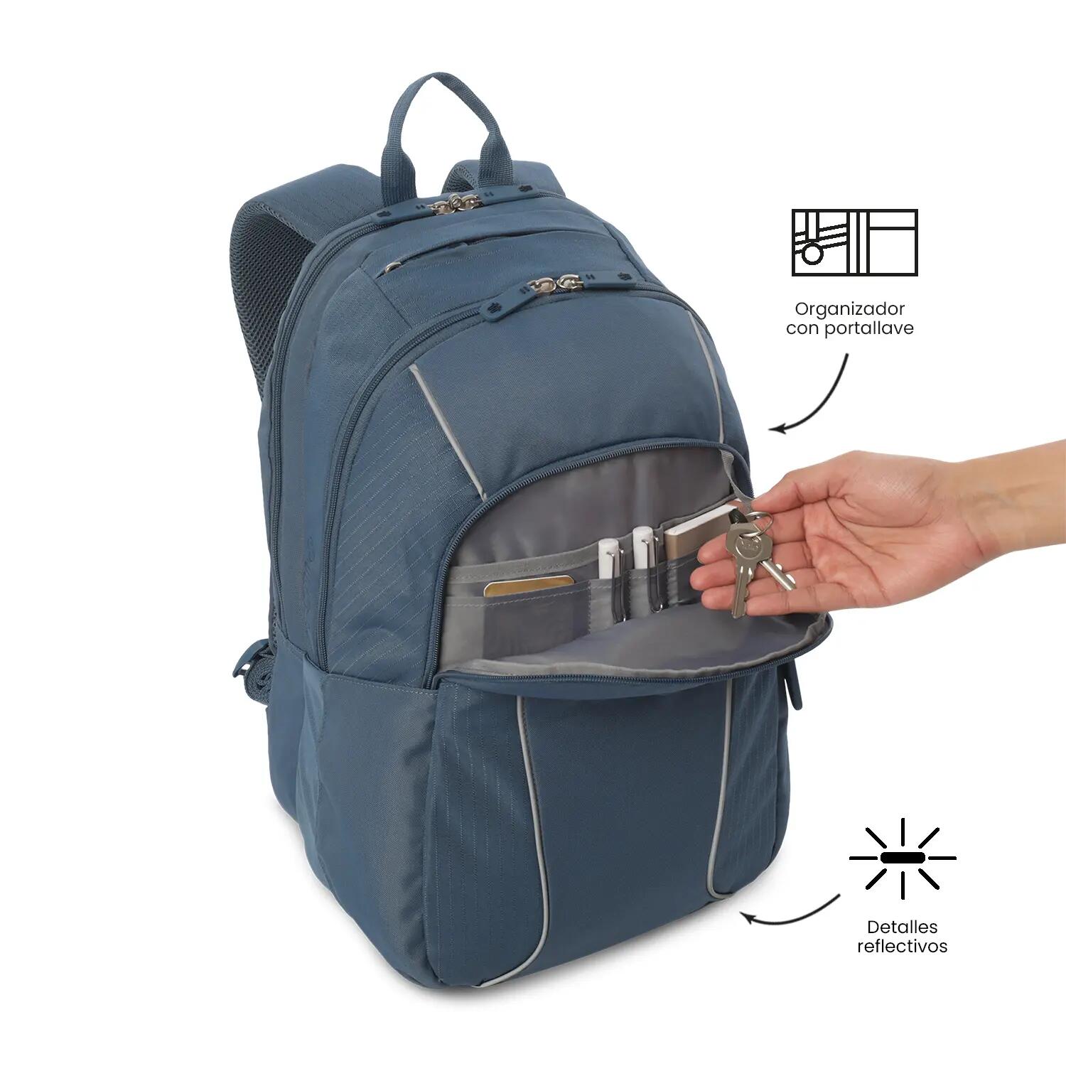 Totto Mochila urbana Cambri 3.0 China Blue Poliéster 30 x 46 x 22 cm 5/5