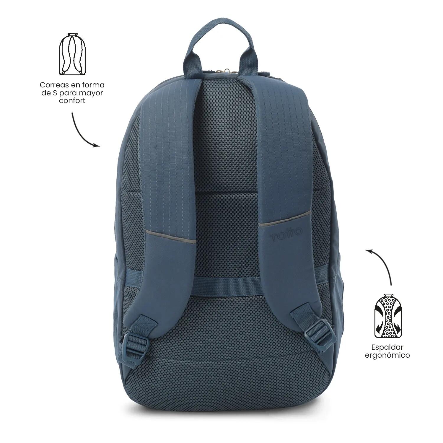 Totto Mochila urbana Cambri 3.0 China Blue Poliéster 30 x 46 x 22 cm 3/5