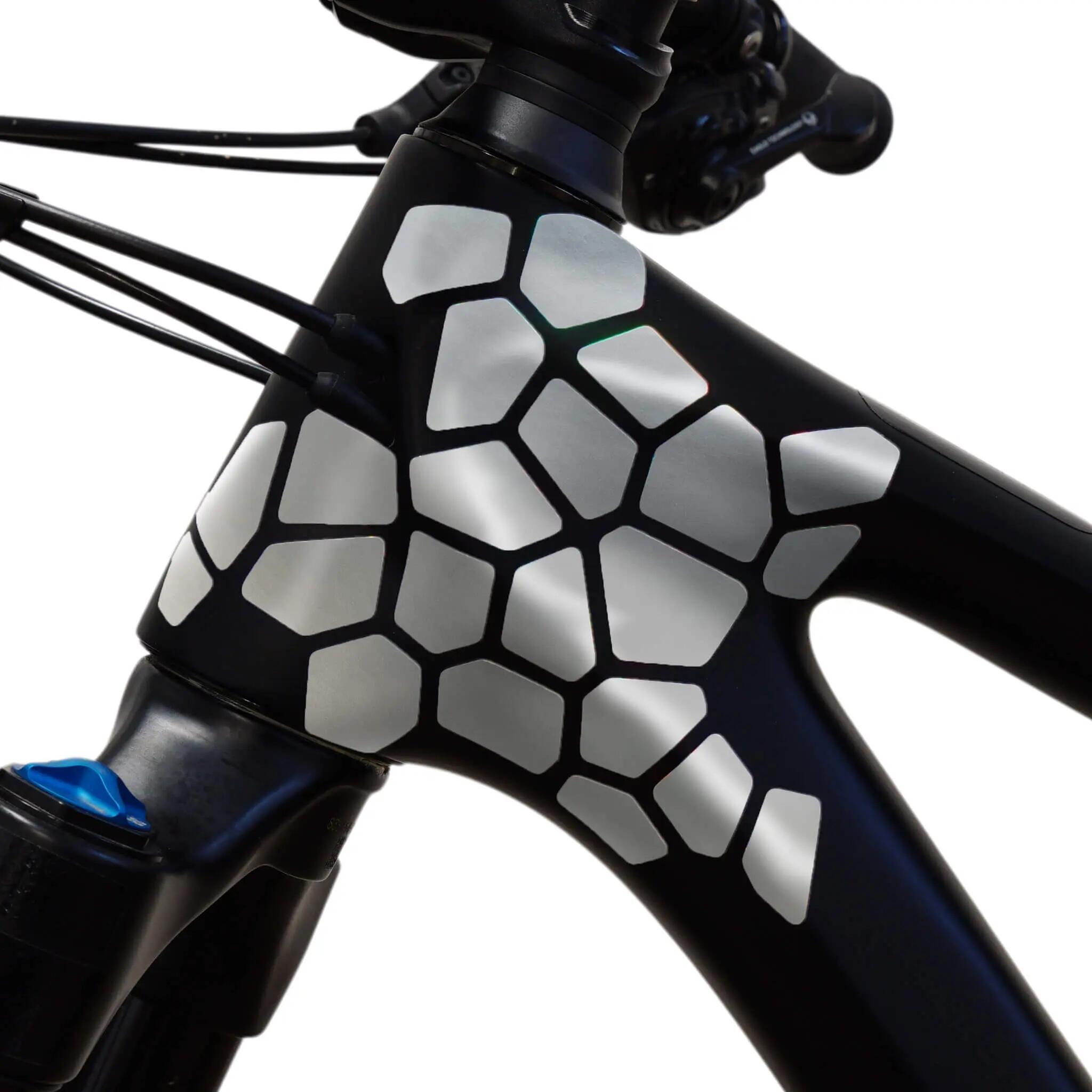 Fahrrad Mosaik Aufkleber Set, 20x15 cm, Sticker für Rahmen & Helm, wetterfest 2/3