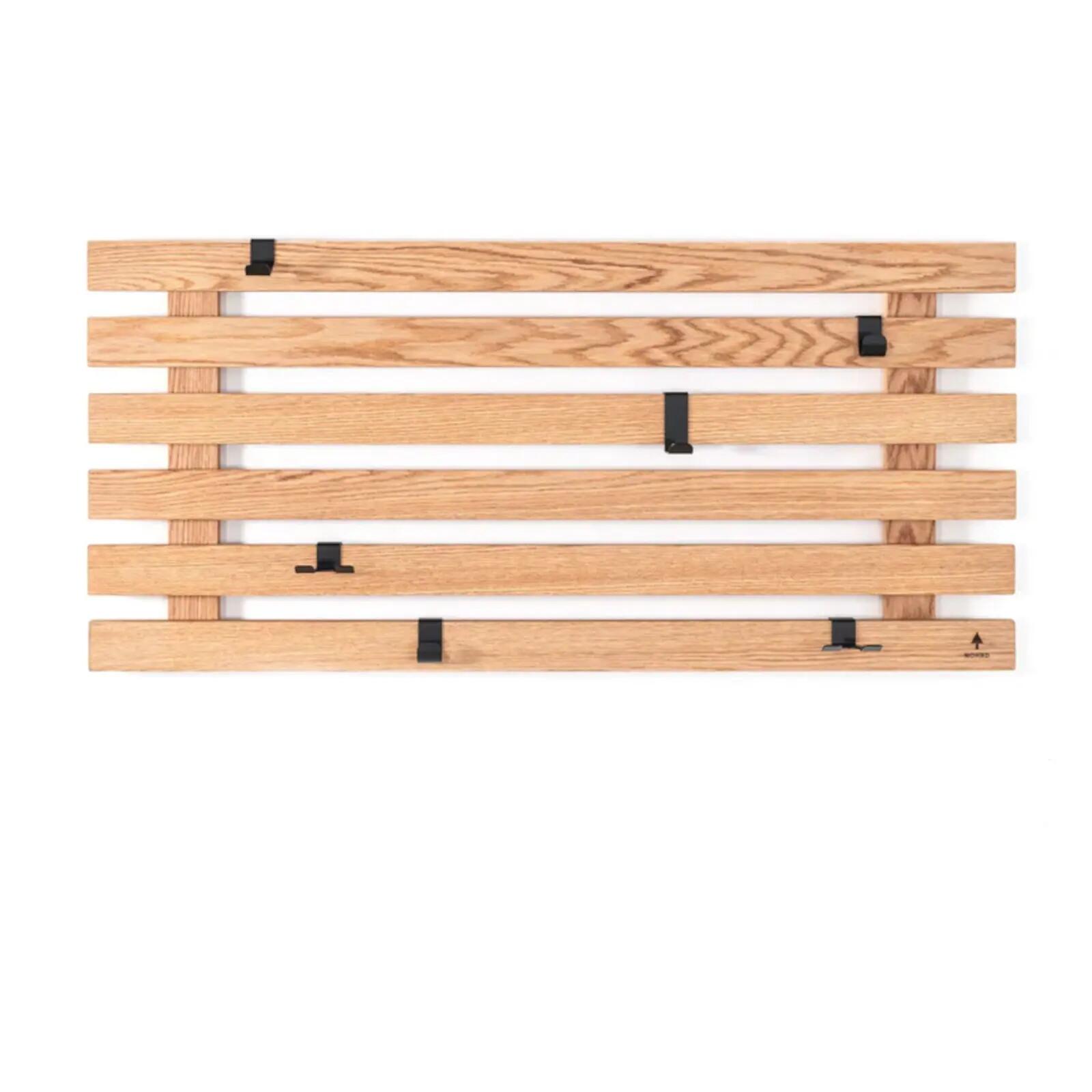 Organizer - Fitness - NOHRD - Wandmontage met haken - Walnoot 3/4