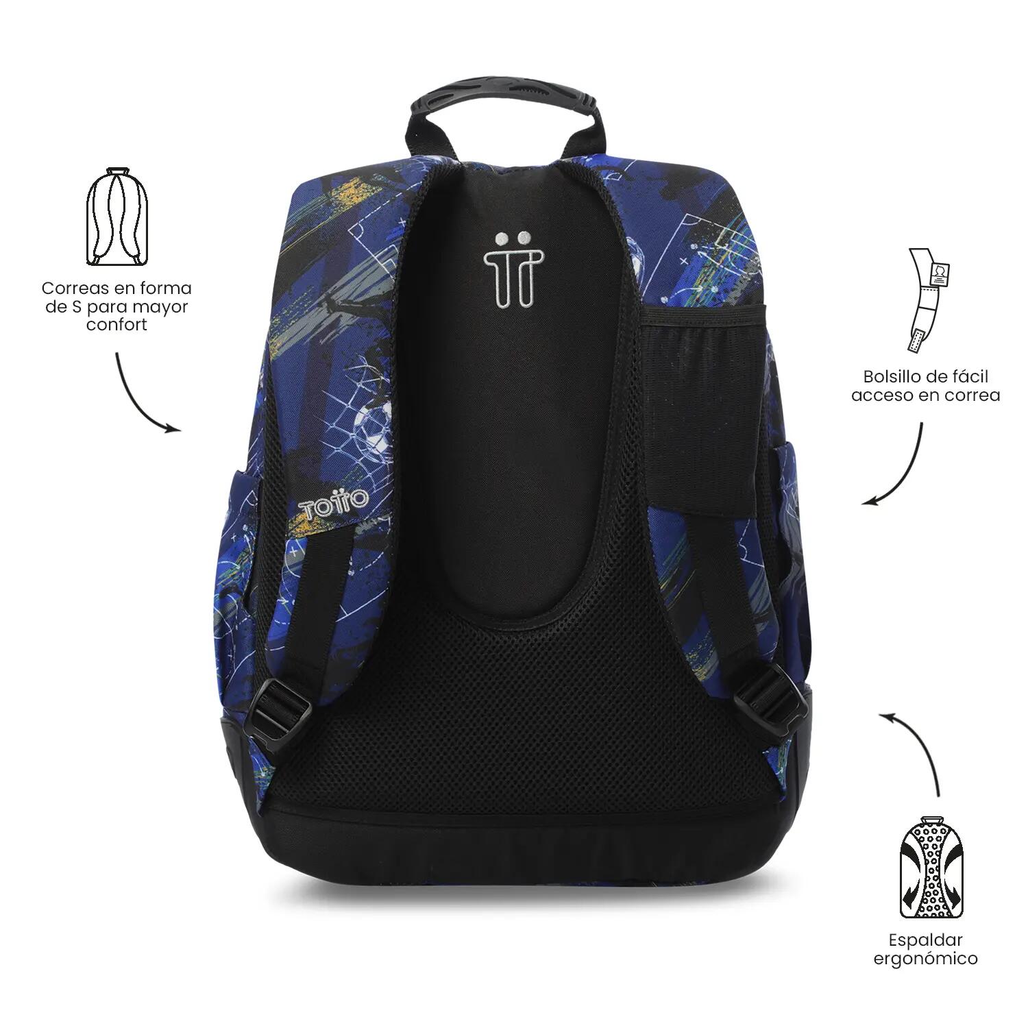 Totto Mochila escolar Rayol Beken Poliéster reciclado 34 x 45 x 15.5 cm 4/5