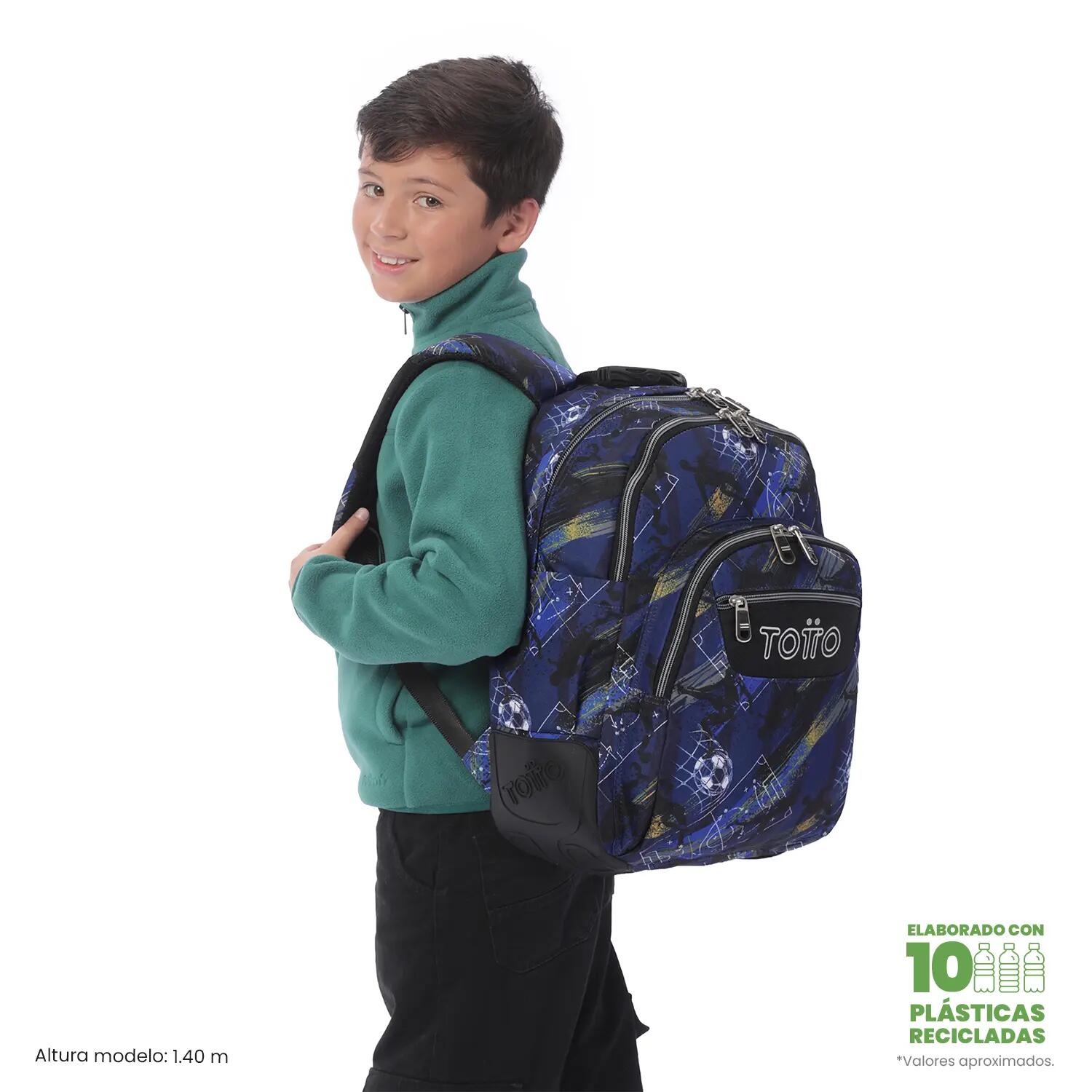 Totto Mochila escolar Rayol Beken Poliéster reciclado 34 x 45 x 15.5 cm 2/5