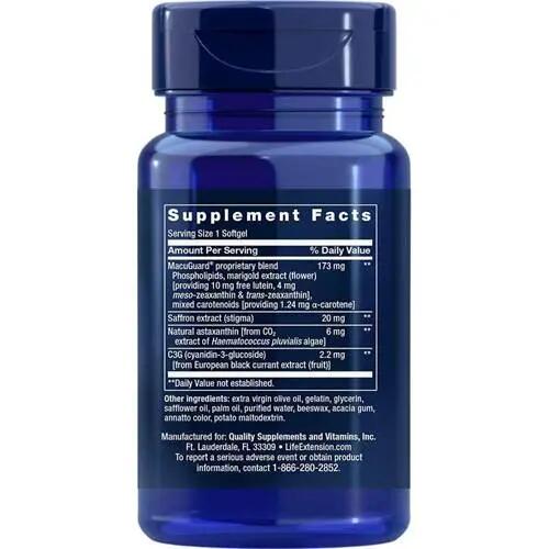 Erbe ed estratti Vista Macuguard Ocular Support With Saffron Astaxanthin 60 pcs 2/2