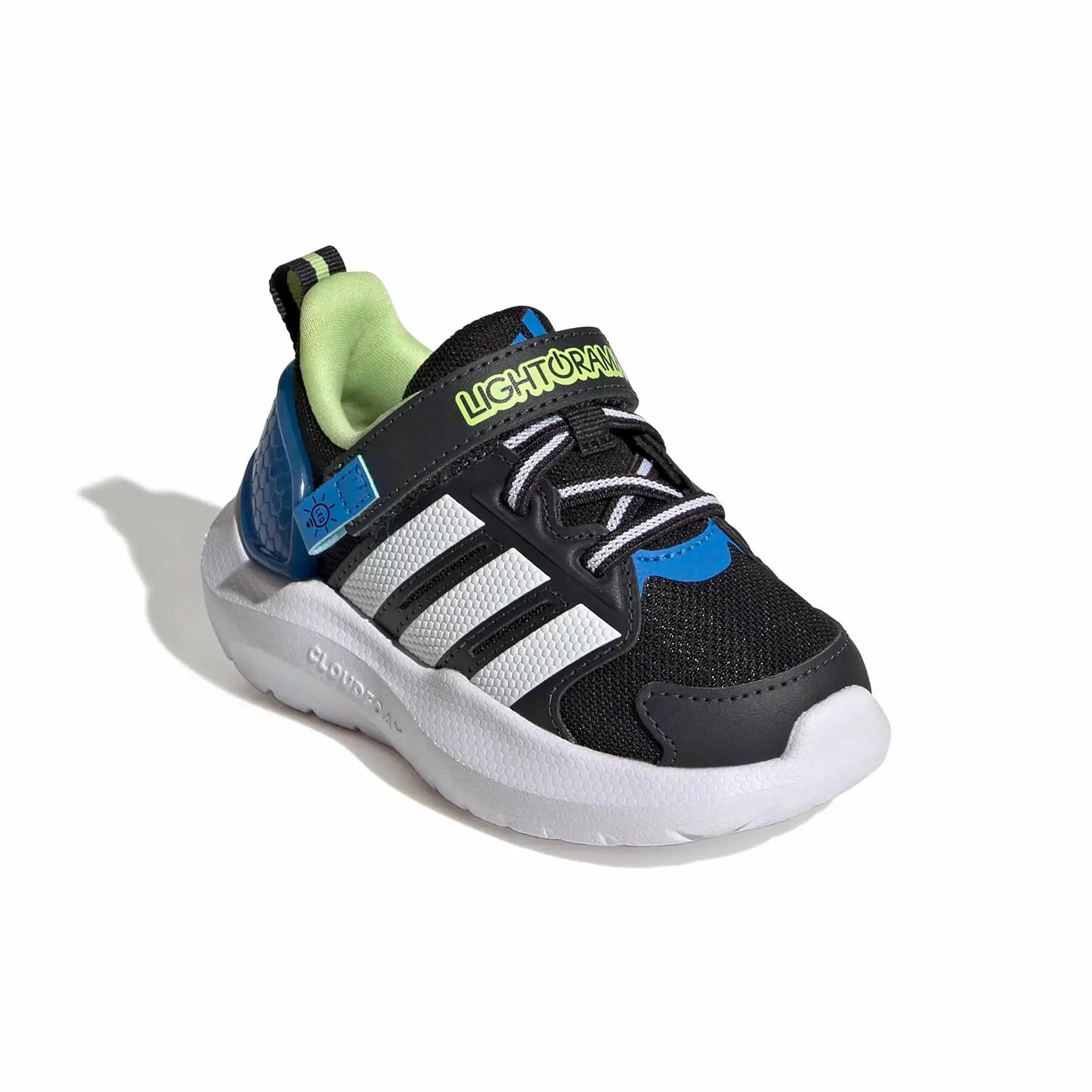 Scarpe bambino adidas lightorama rnr el i - blu/bianco/nero 2/7