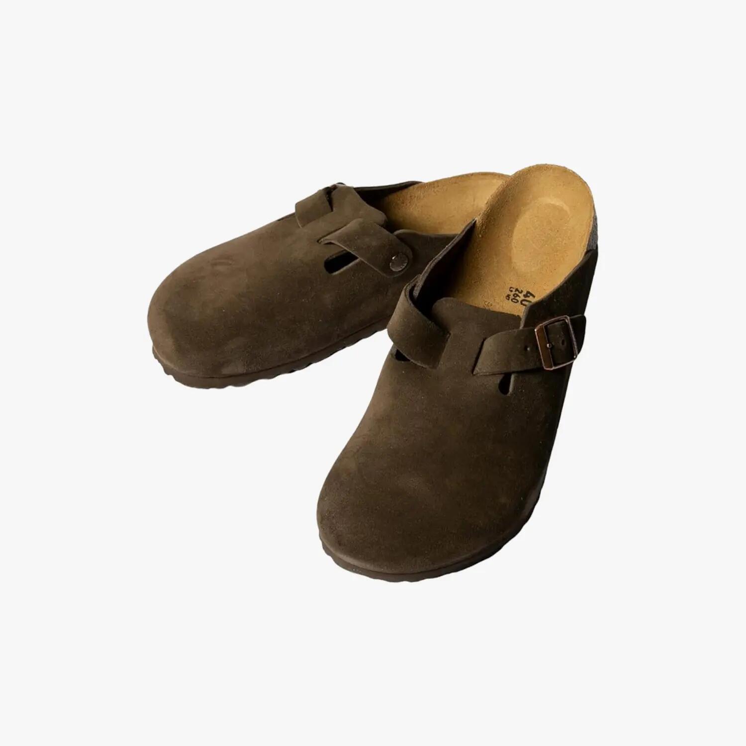 Birkenstock Boston Suede Mocha 3/4