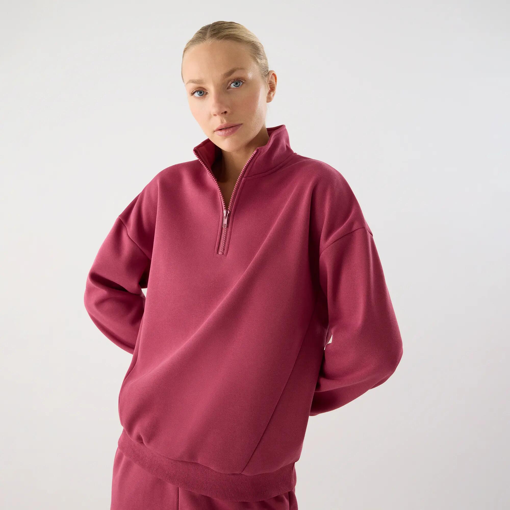 TÉRMICO Camiseta mujer manga larga escote V con encaje marfil 5/6