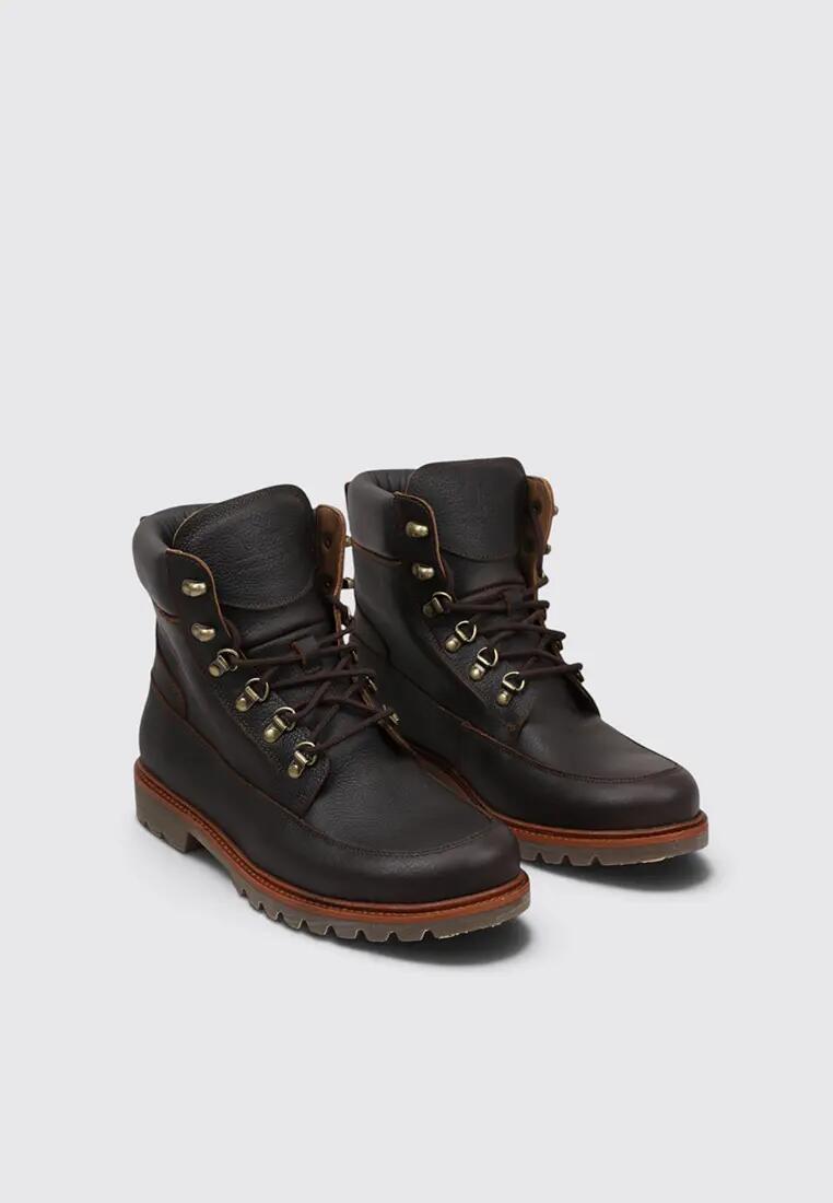 Bottes de randonnée homme - Plates, en cuir - Panama Jack Polop - Marron 2/4