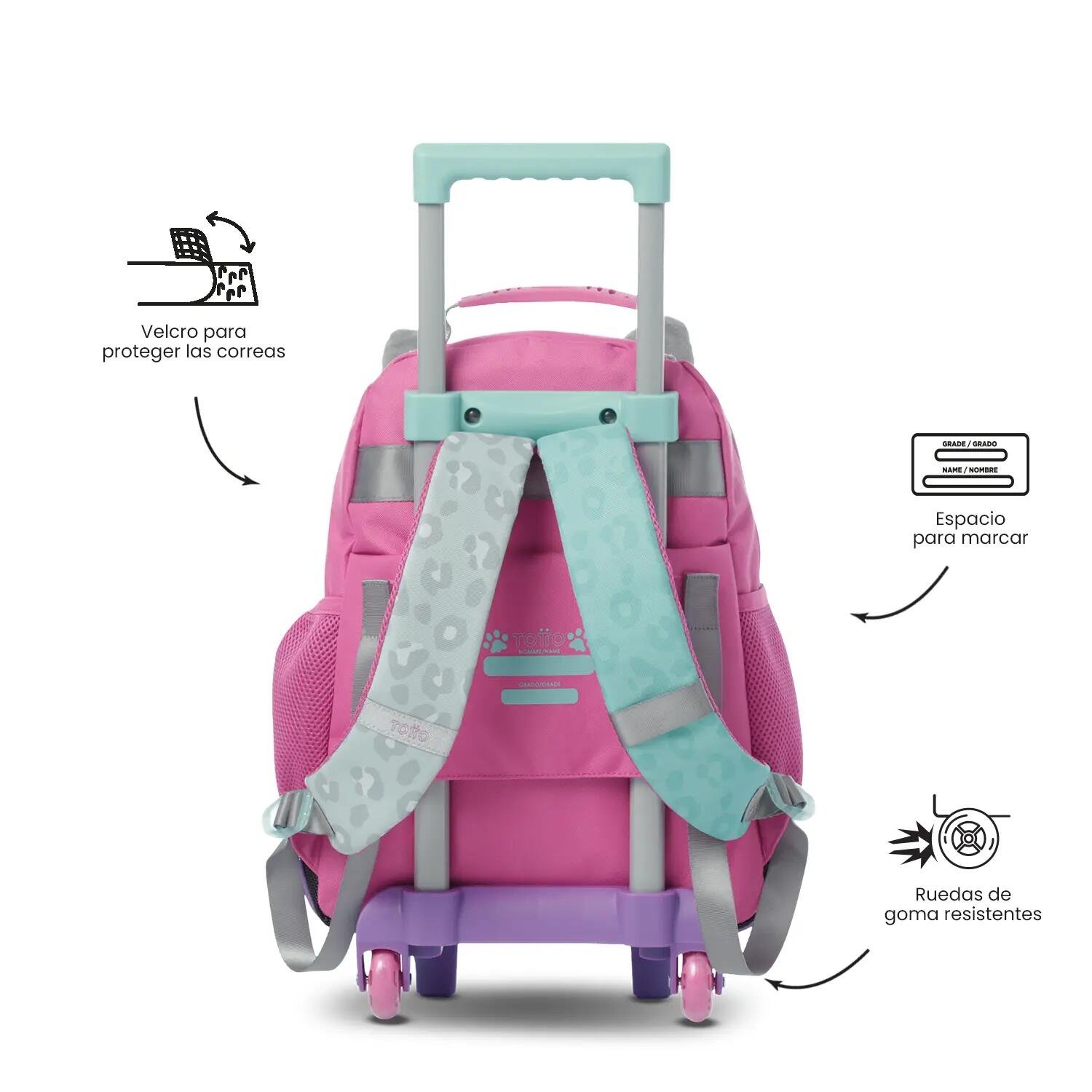 Totto Mochila escolar com rodas Sussy Sussy Gray Poliéster 29 x 42 x 13 cm 4/5
