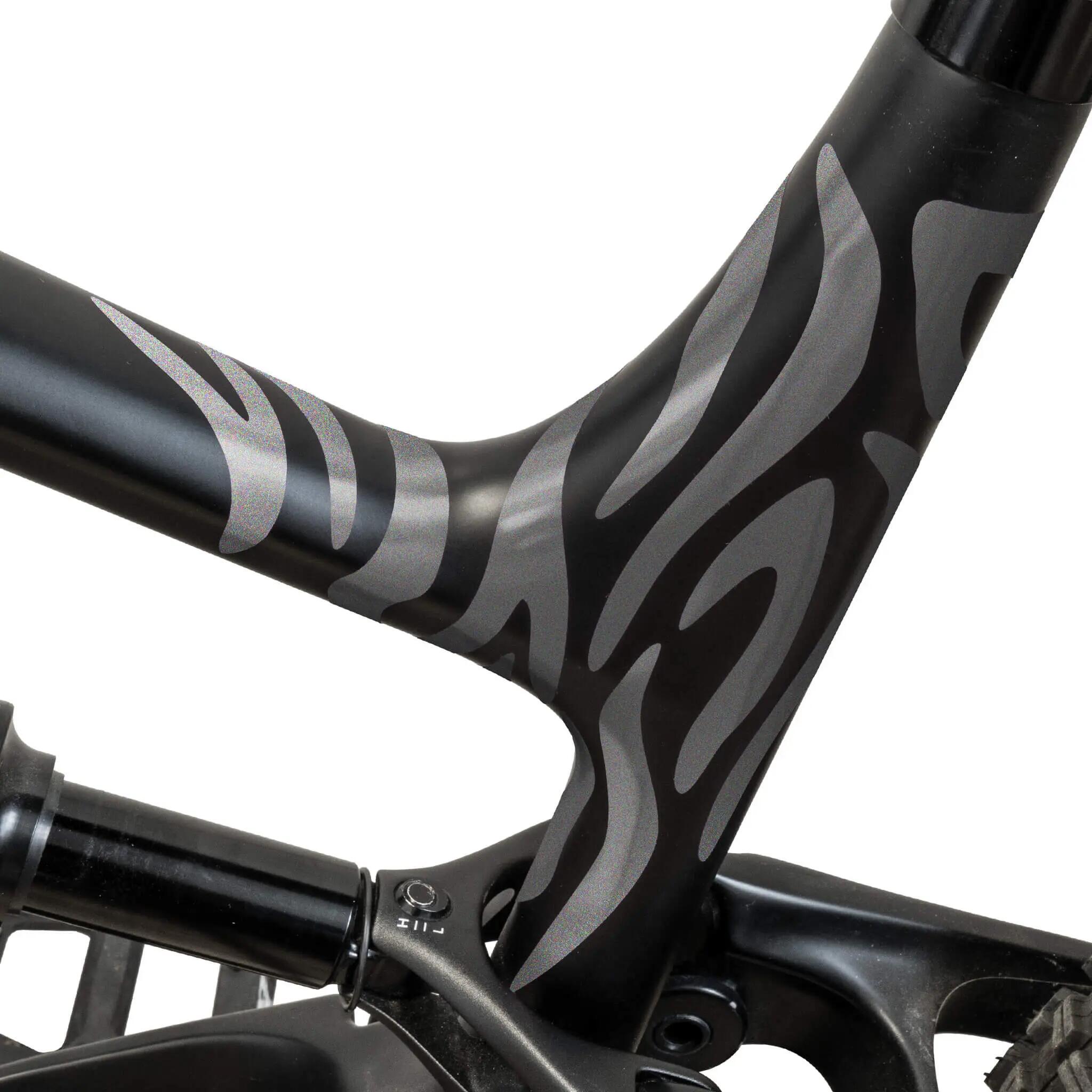 Fahrrad Zebra Aufkleber Set, 20x15 cm, Sticker für Rahmen & Helm, wetterfest 3/3