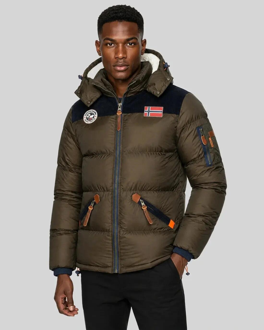 Męska codzienna kurtka GEOGRAPHICAL NORWAY CELIAN KAKI DB MEN 054 4/4