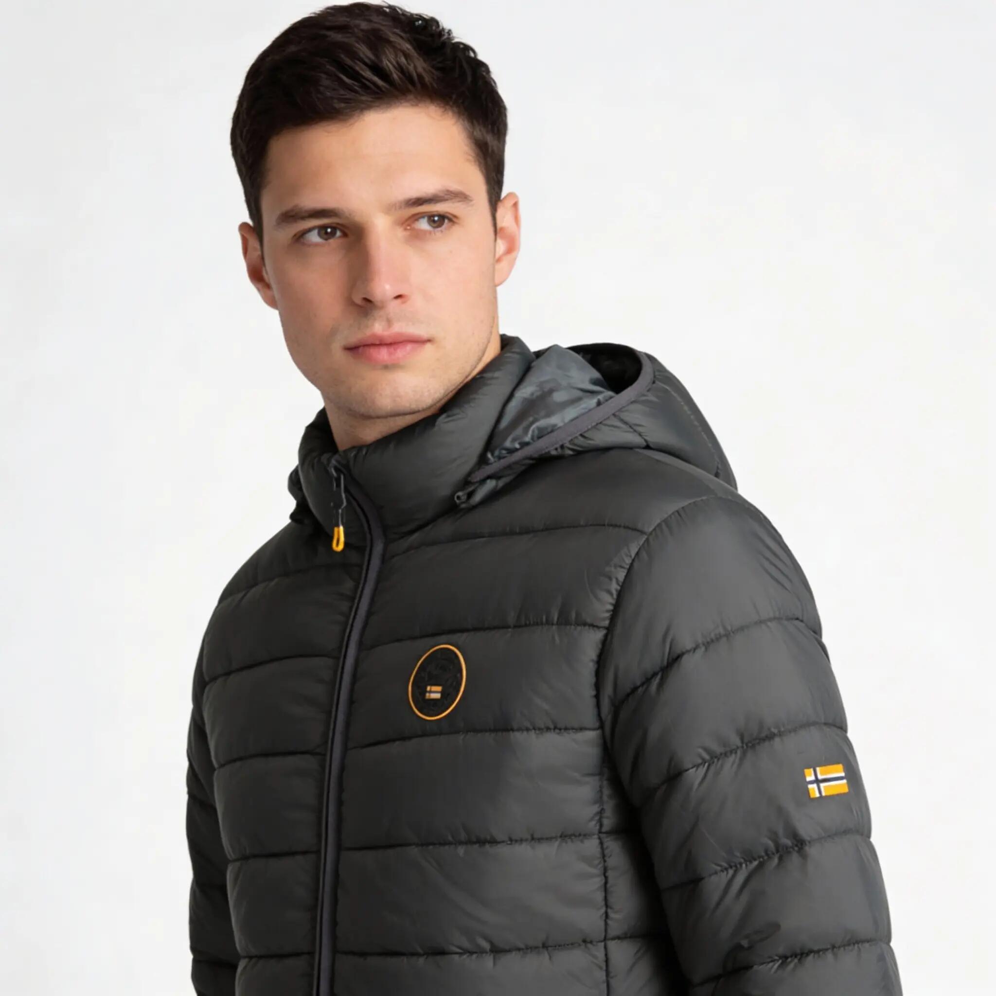 GEOGRAPHICAL NORWAY Kurtka AMIGOMAP LONG HOOD DB DGREY MEN 233 DARK GREY Baskets 2/7