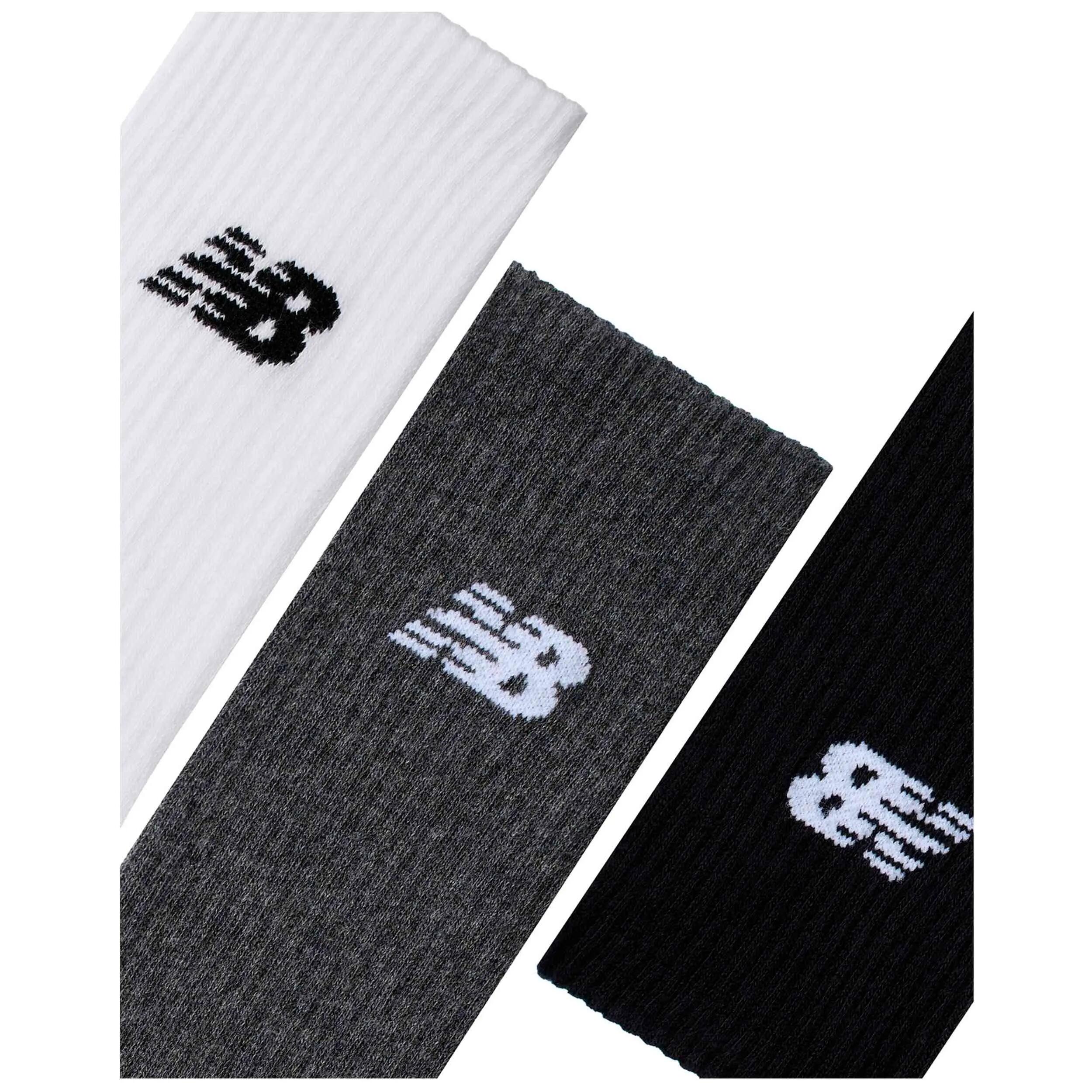 Socken New Balance Modell Calcetines New Balance Everyday Crew 3 gris für unisex 3/3