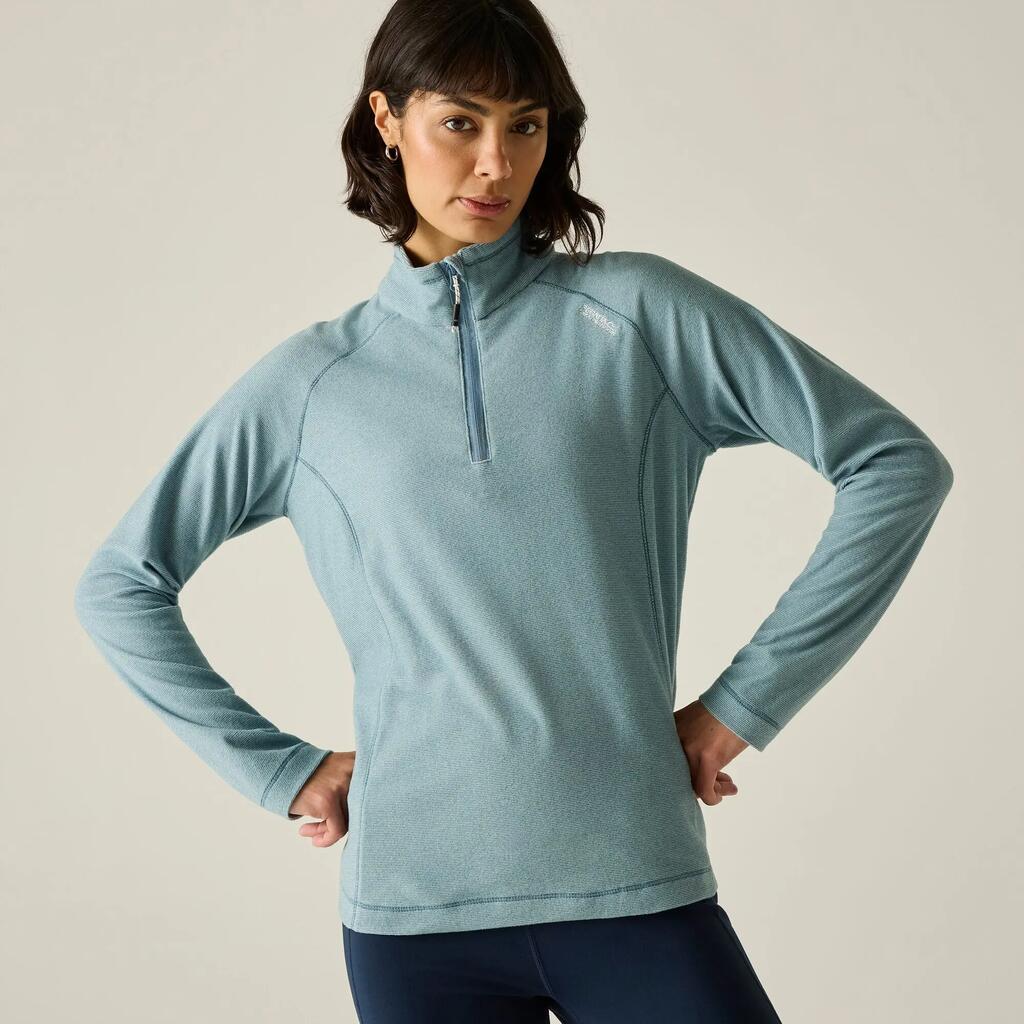 Great Outdoors Womens/Ladies Montes Half Zip Fleece Top (Dusky Blue)
