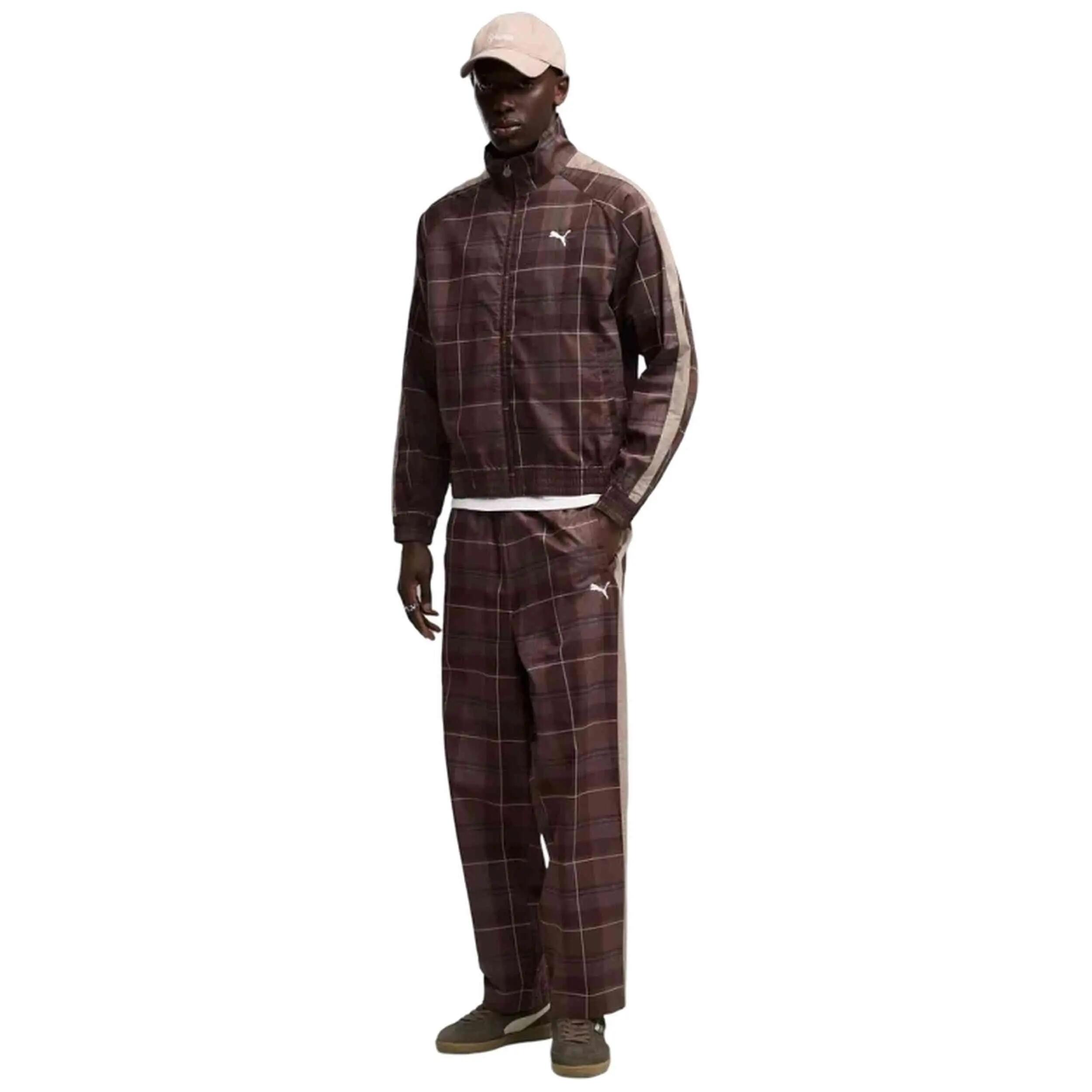 Pantaloni della tuta Puma modello T7 Track Pants "Chocolate Fondue" per uomini 3/5