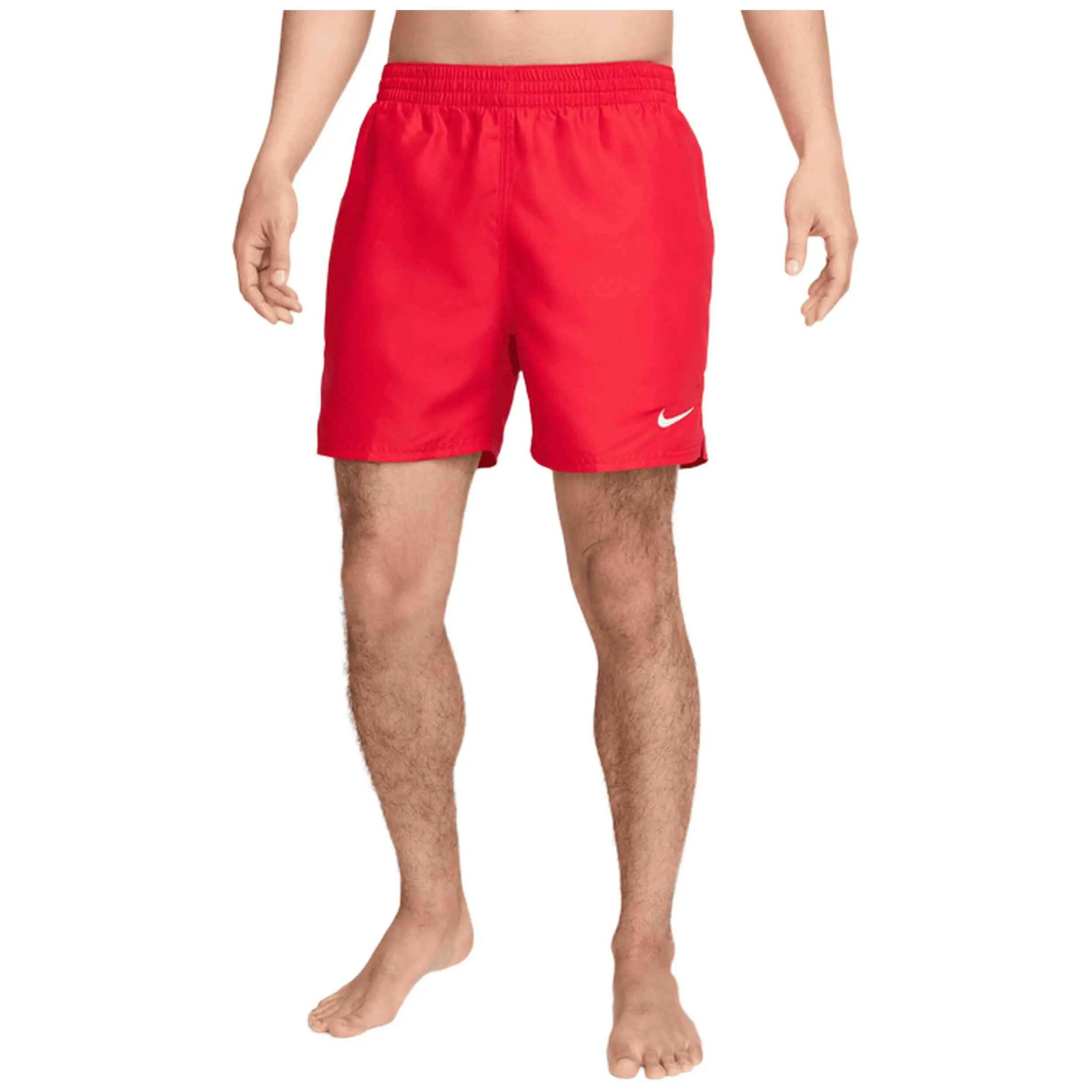 Short De Bain Motif/style Logo Brodé Homme (Rouge Vif) 5/5