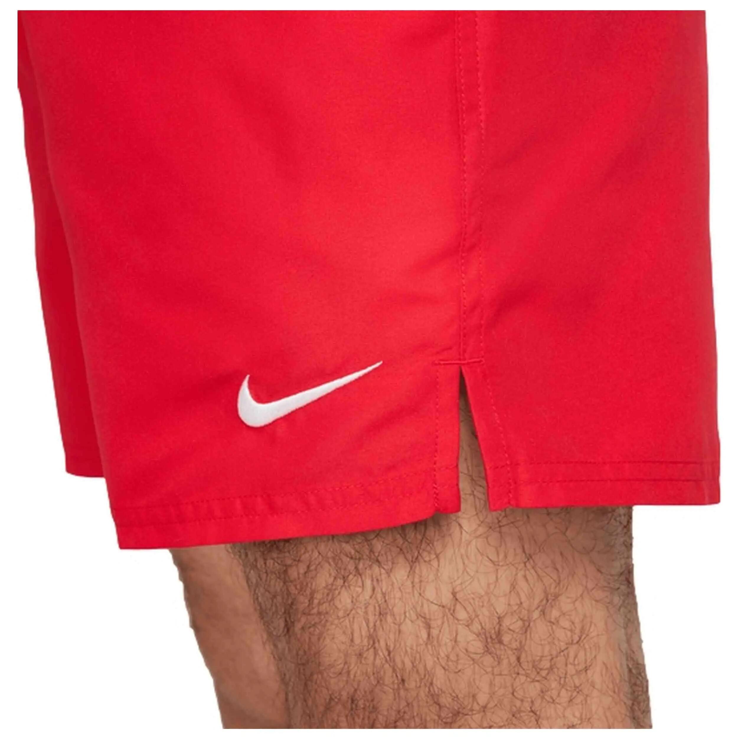Short De Bain Motif/style Logo Brodé Homme (Rouge Vif) 4/5