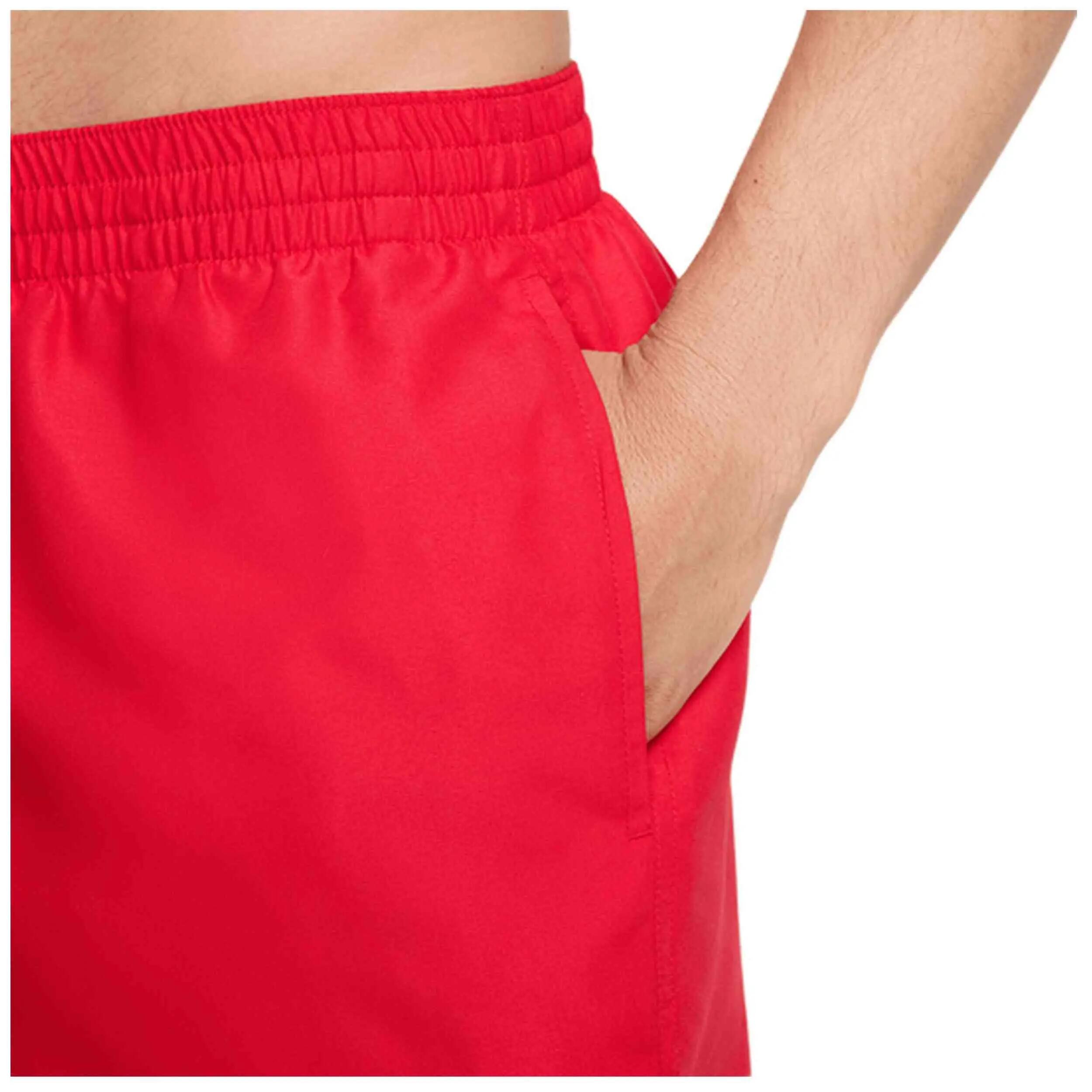 Short De Bain Motif/style Logo Brodé Homme (Rouge Vif) 3/5