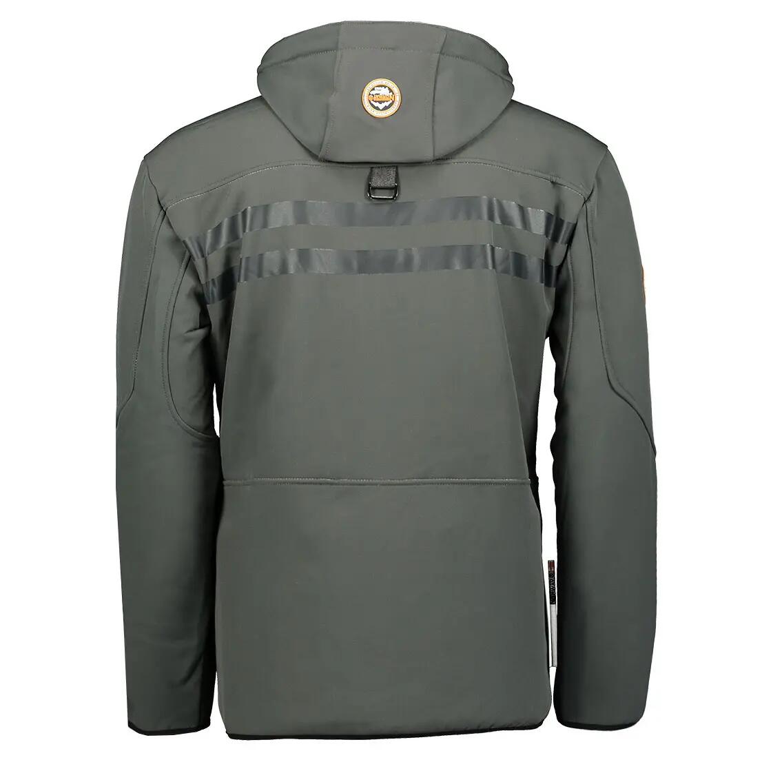 Softshell jacket – Hiking – Men’s – Waterproof – Dark grey/orange 5/6