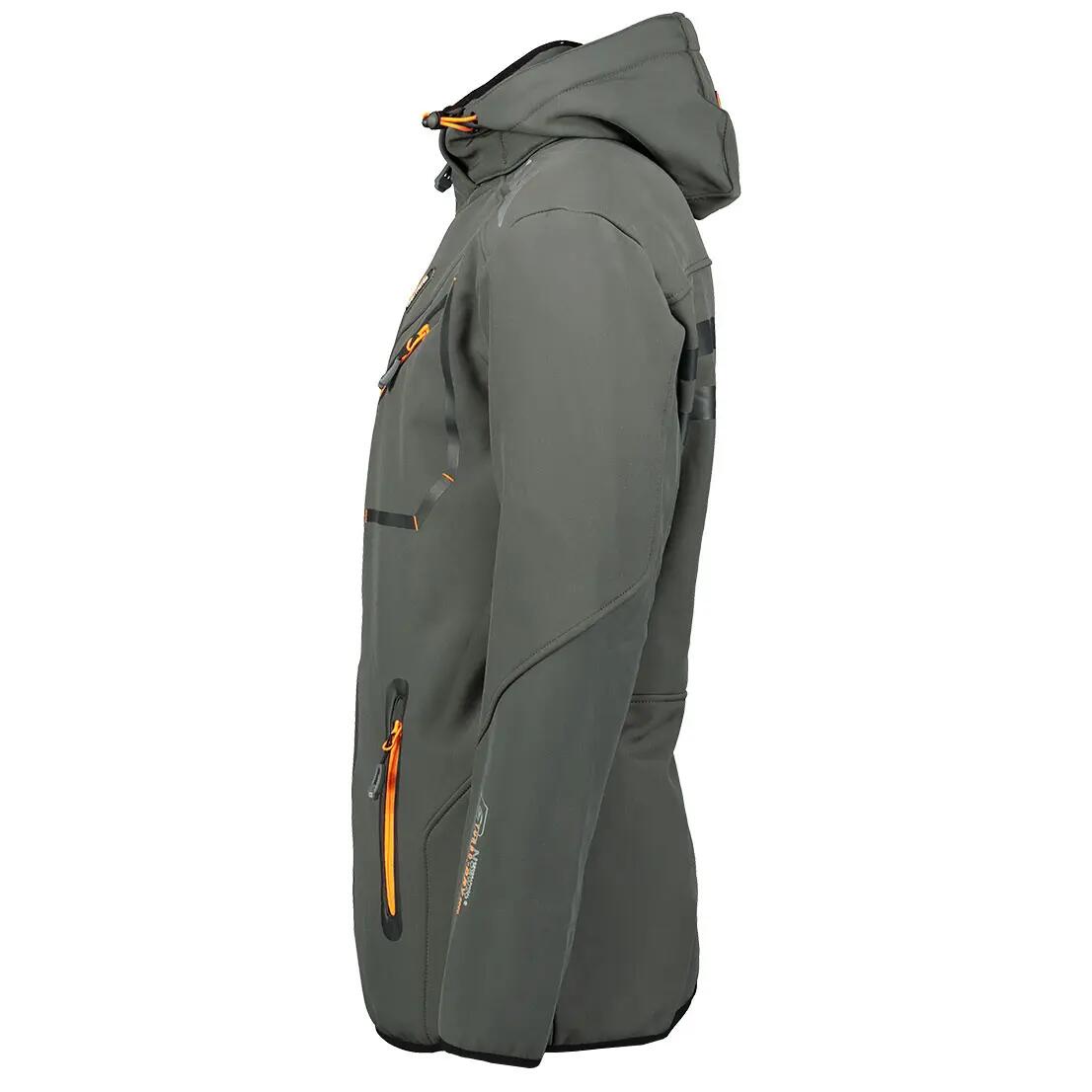 Softshell jacket – Hiking – Men’s – Waterproof – Dark grey/orange 6/6