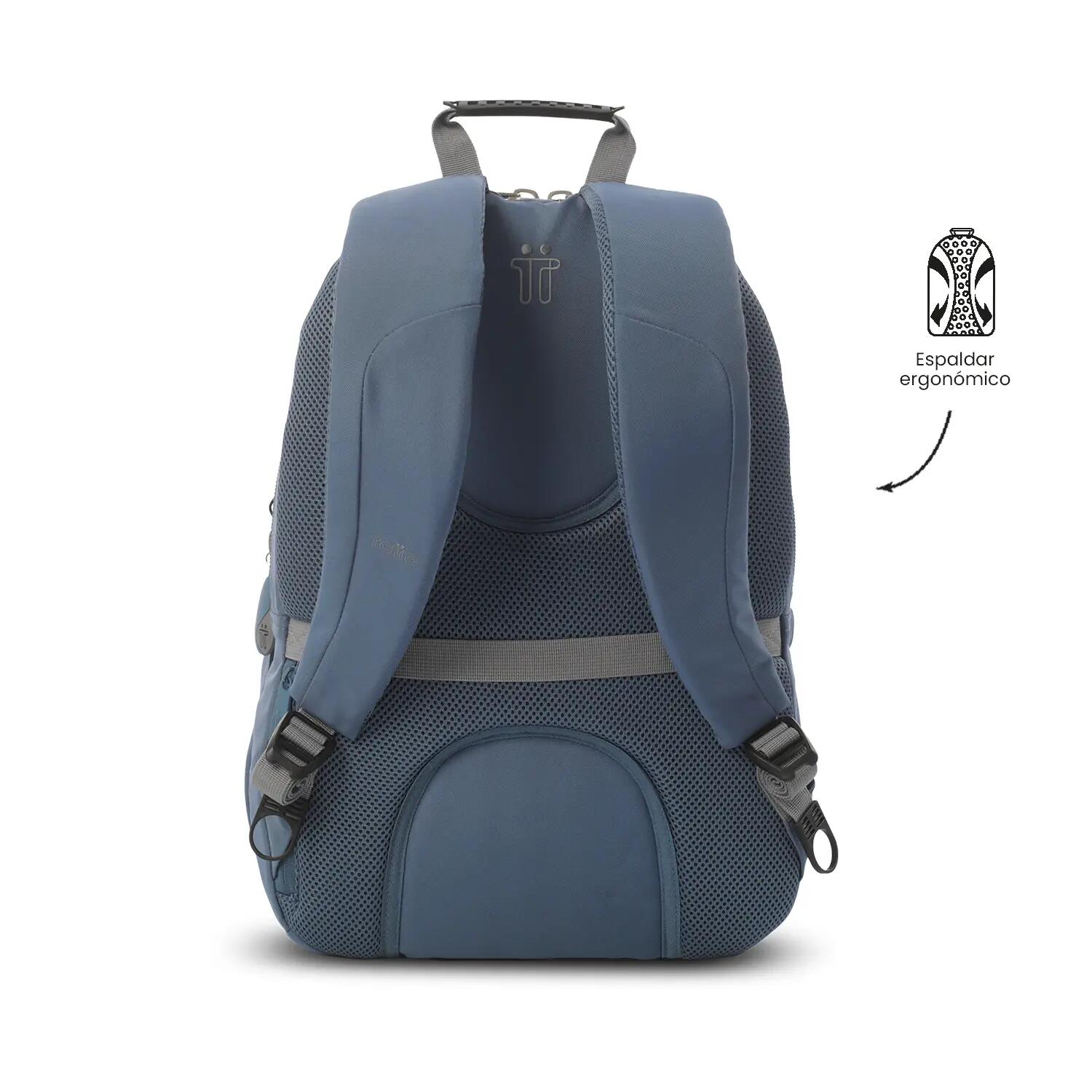 Totto Mochila urbana Krimmler 3.0 China Blue Poliéster 33 x 48 x 25 cm 4/5