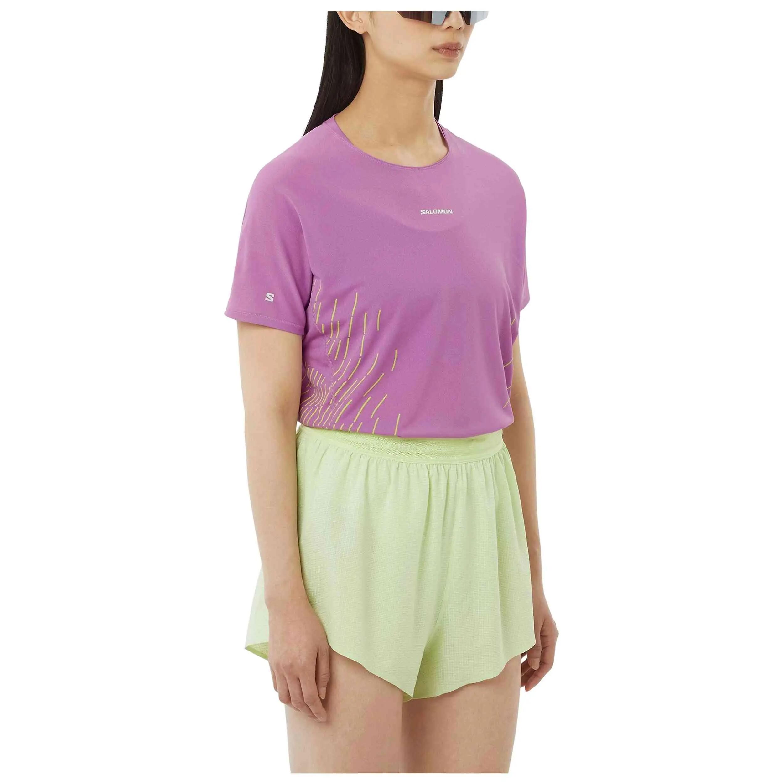 T-shirt Salomon modelo Sense Aero GFX para mulheres 3/5