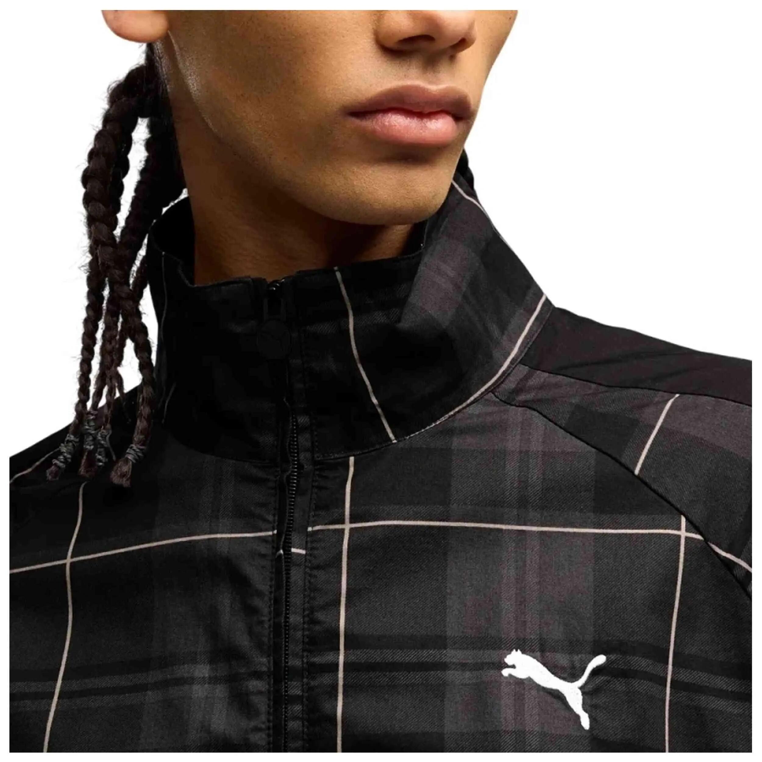 Trainingsjack Puma model T7 Relaxed Tartan "Black" voor mannen 3/4