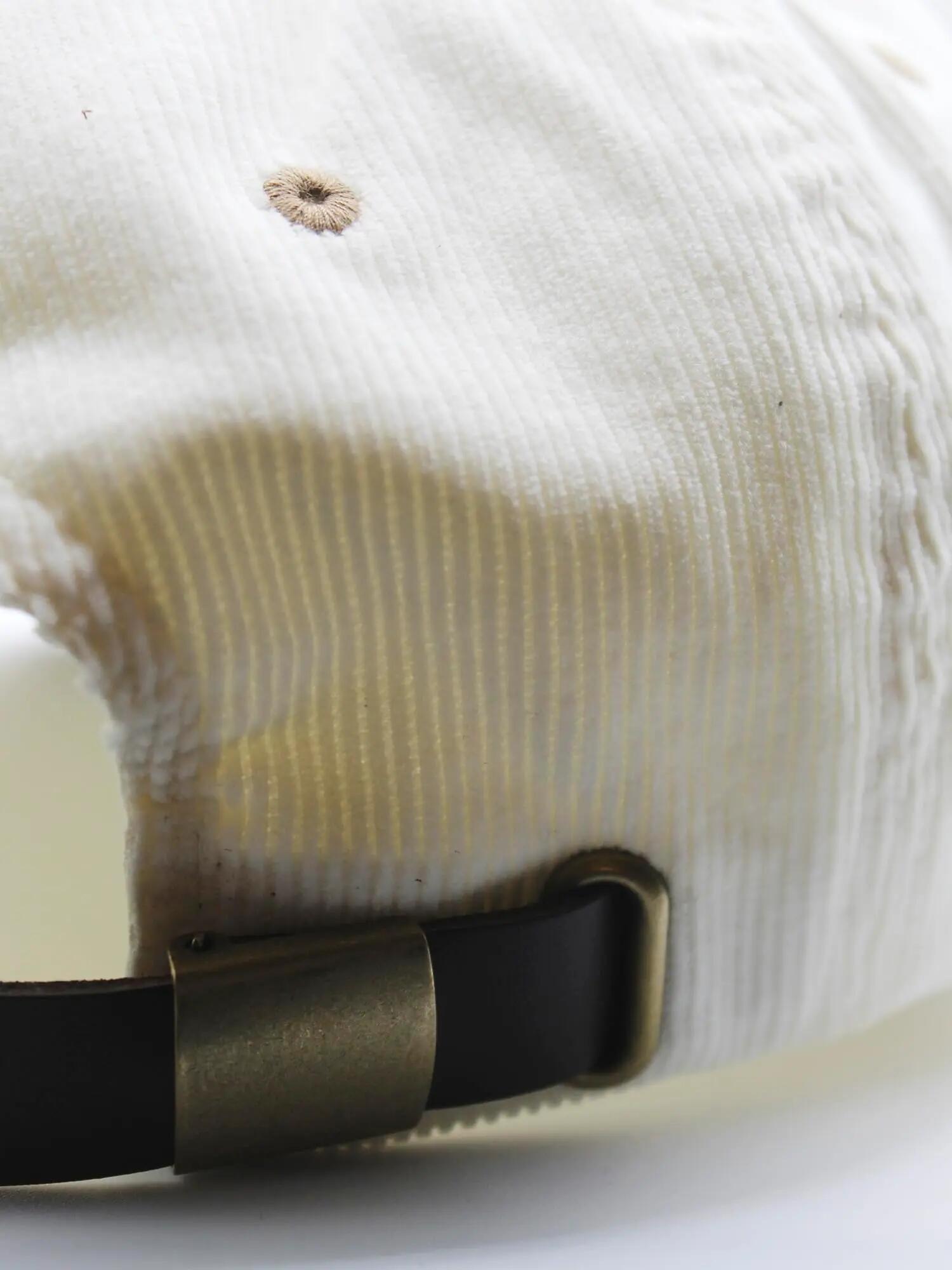 Casquette de baseball - Coton velours côtelé / Adulte / Taille unique (Blanche) 6/6