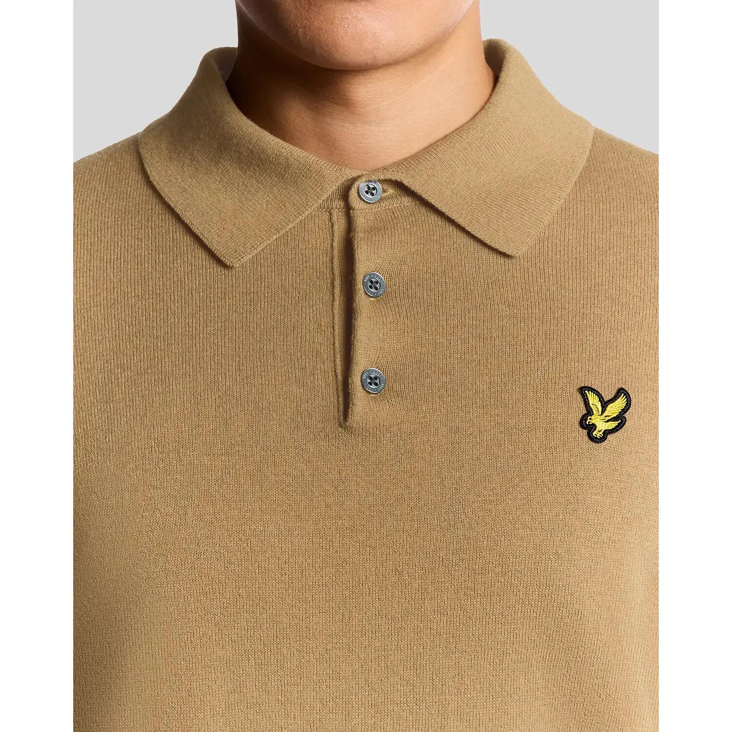 Wełniana koszulka polo z długim rękawem Lyle & Scott 5/6