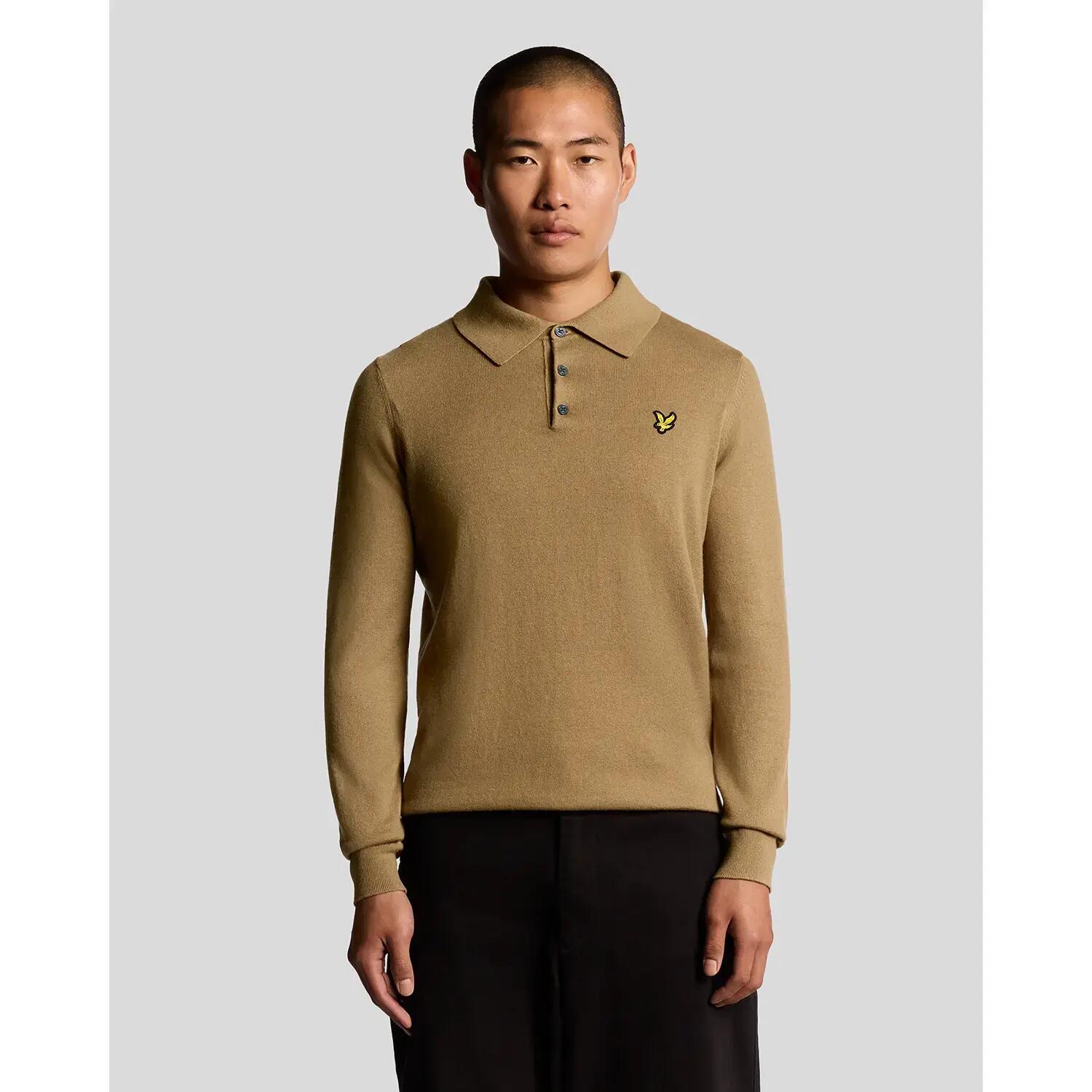 Wełniana koszulka polo z długim rękawem Lyle & Scott 2/6